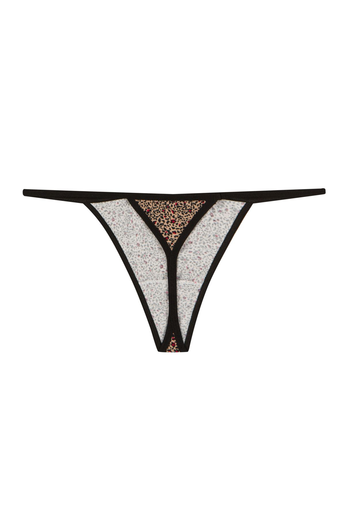 Leopard Floral 3lü String Külot - 5
