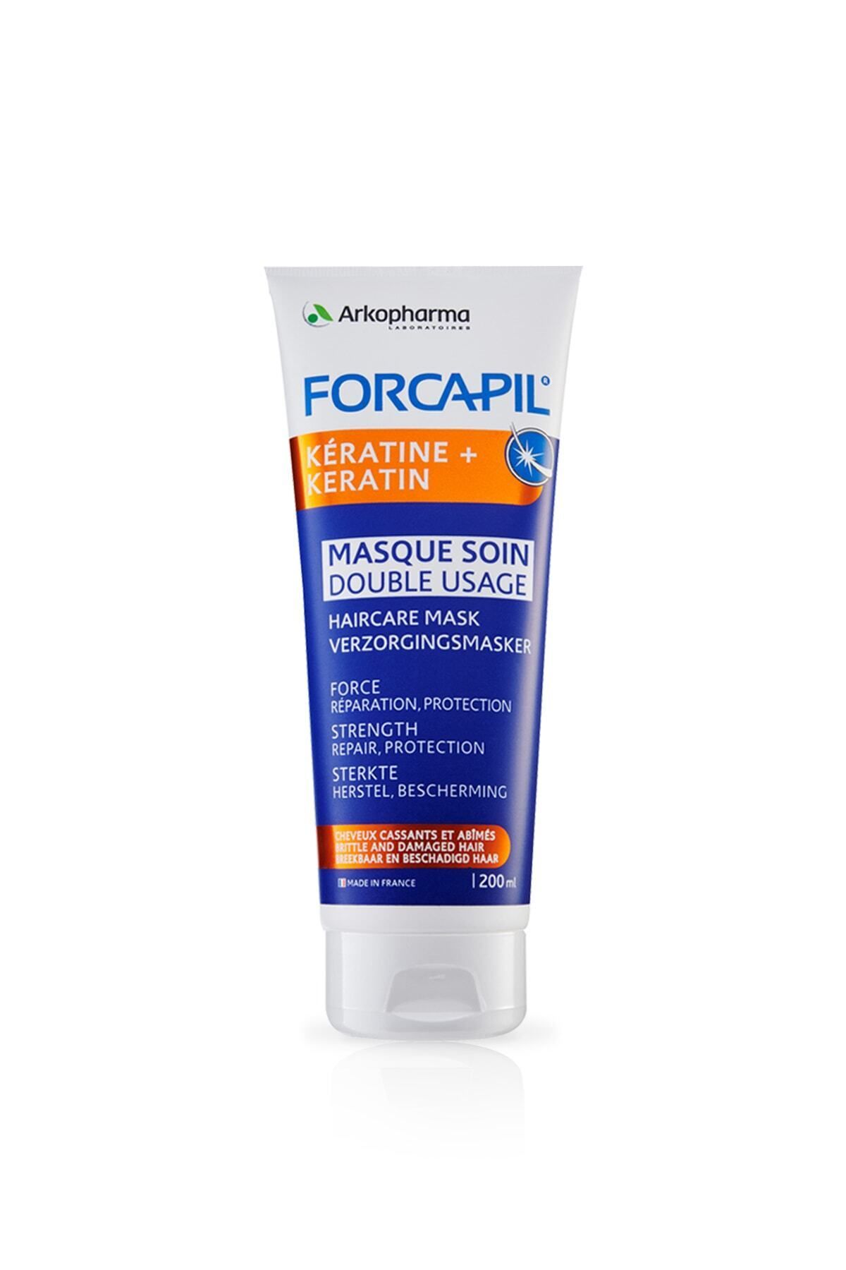 ماسک مو مردانه و زنانه FORCAPIL® KERATIN + MASK کرم محافظ 200 میل Arkopharma