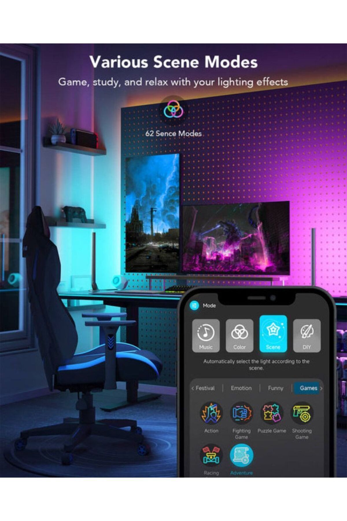 Goove-Govee RGBIC Wi-Fi Gaming Light Bars with Smart Controller 3