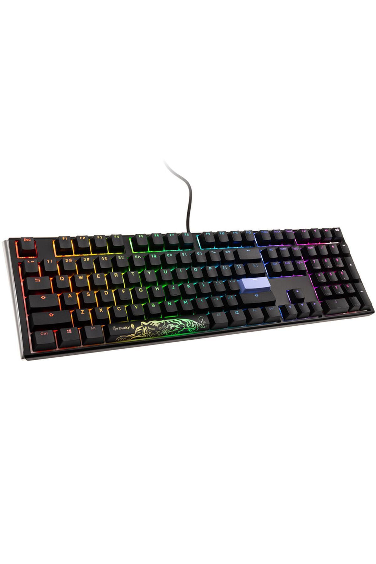 Ducky-One 3 Classic Black/White Fullsize 100% Cherry Blue Mechanical Gaming Keyboard 1
