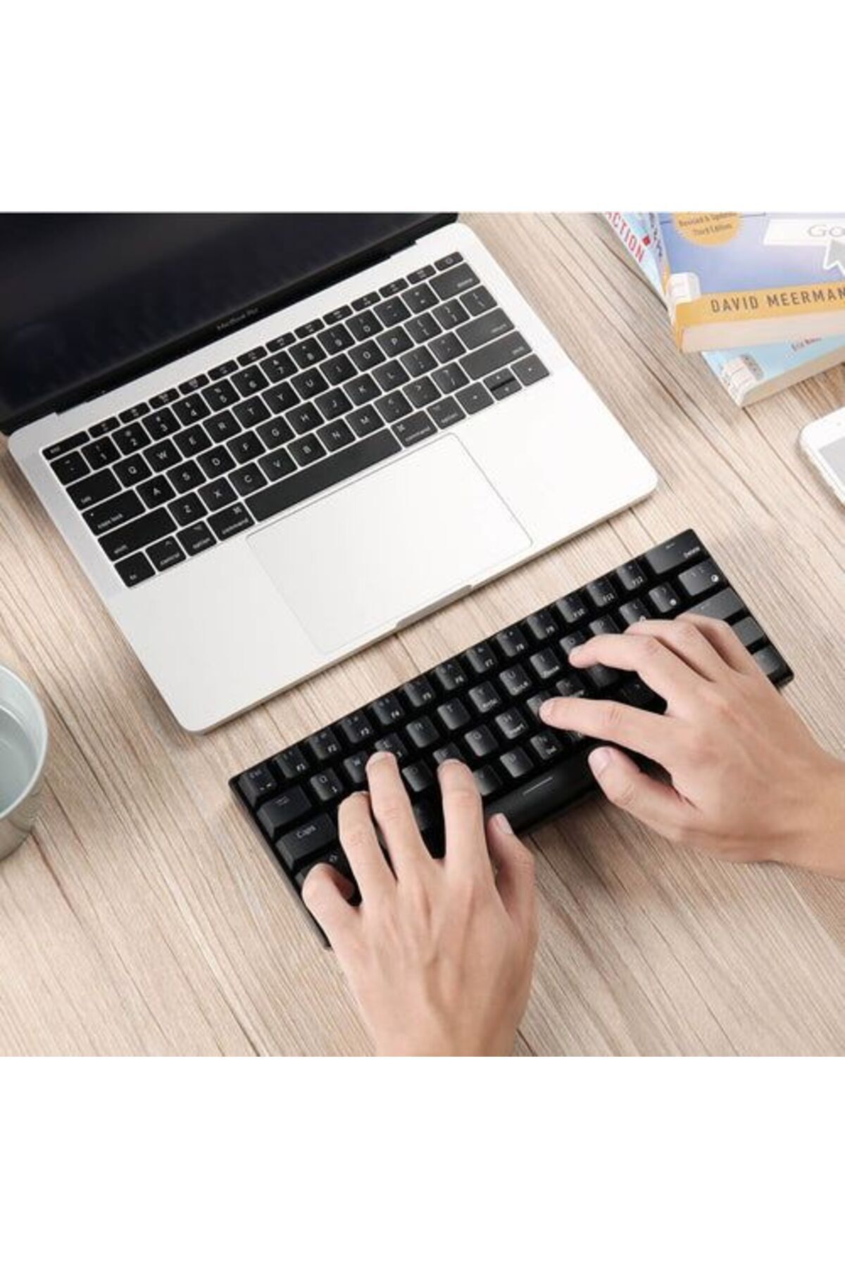 ROYAL KLUDGE-Rk61 Tri-Mode Rgb 61 Keys Hot Swappable Black Mechanical Keyboard - Blue Switch 7
