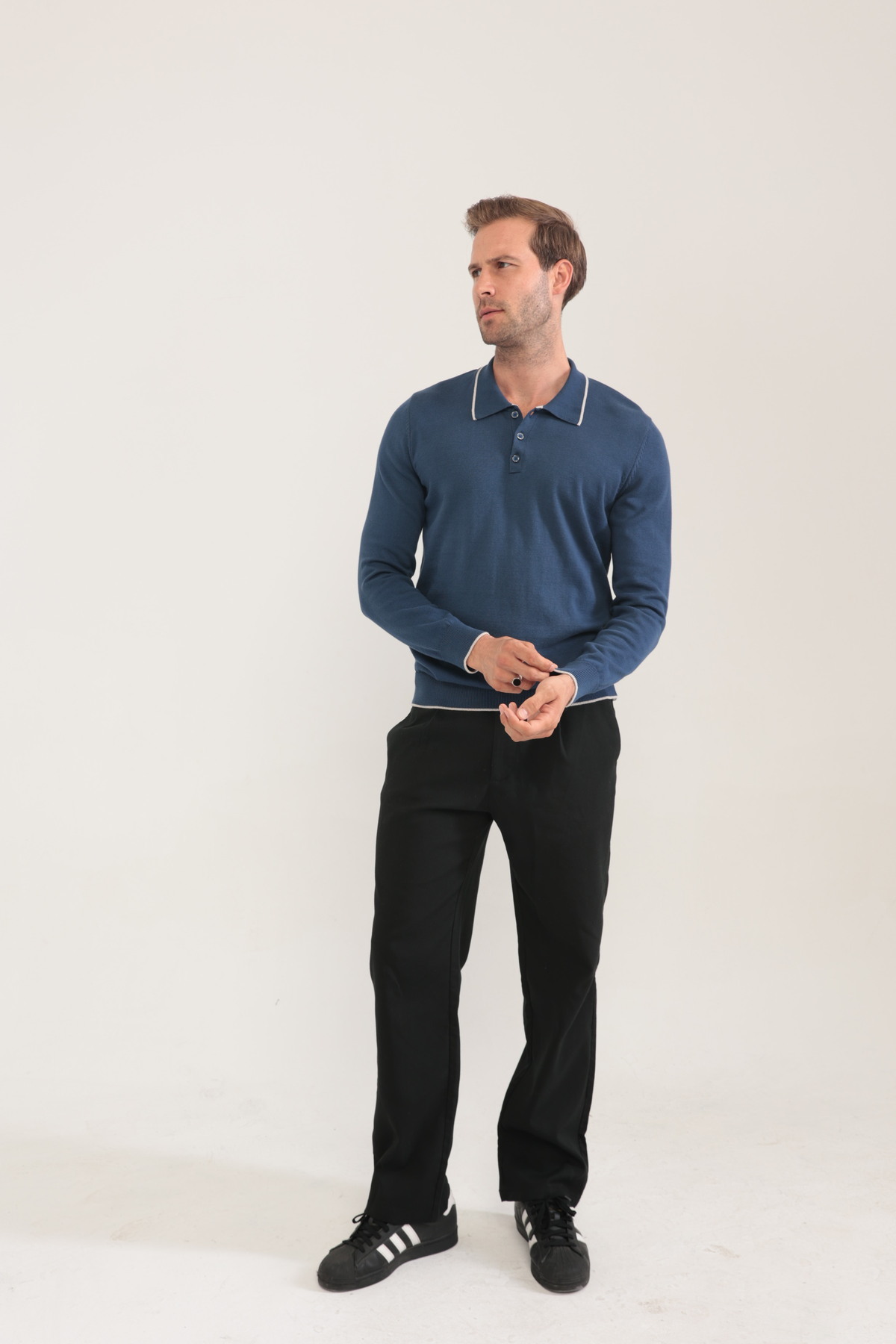 Give Way  Erkek Pamuk Triko Kazak (HEDİYE KUTULU) - Görsel 3