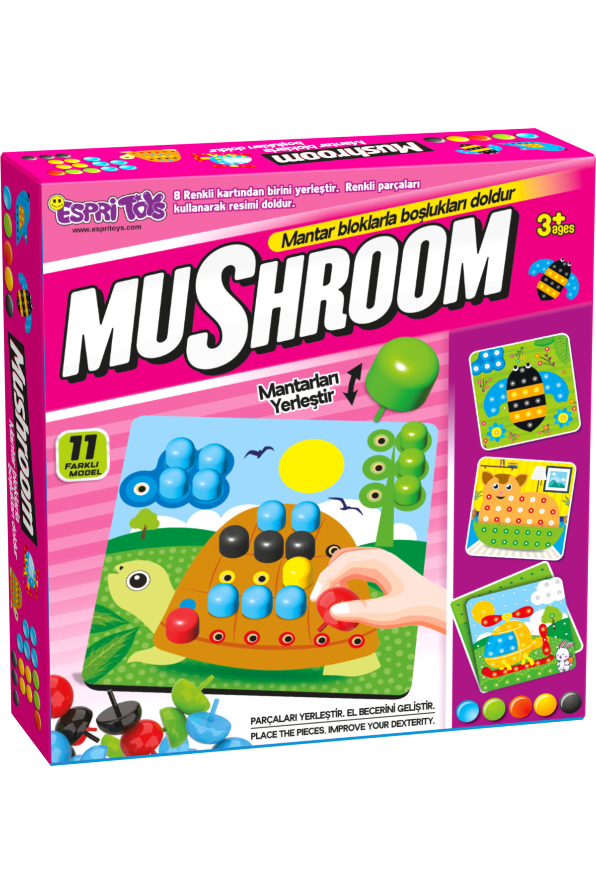 EspriToys-Colorful Mosaic Mushroom Box - Play Shape Completely 7