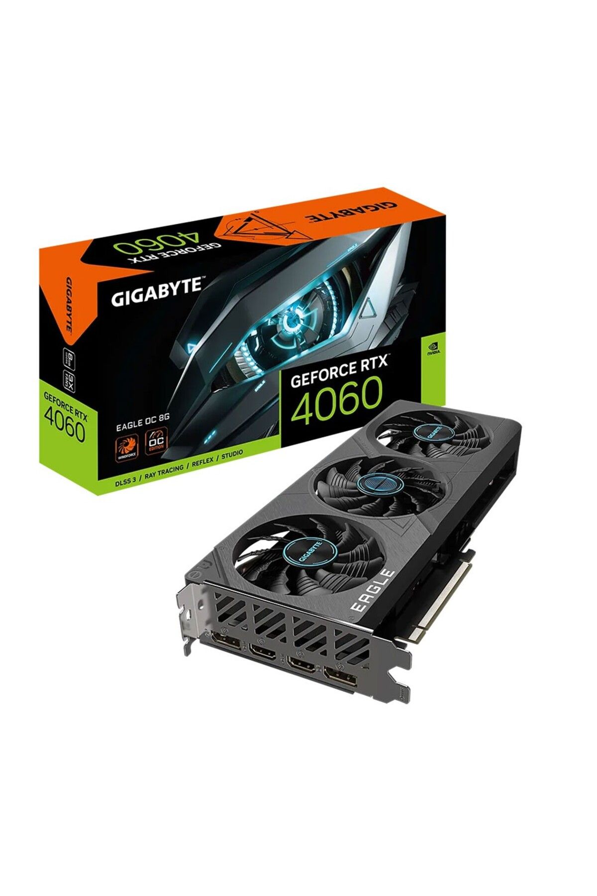 Gigabyte GV-N4060EAGLE OC-8GD RTX4060 8GB GDDR6 HDMI DP 128BİT