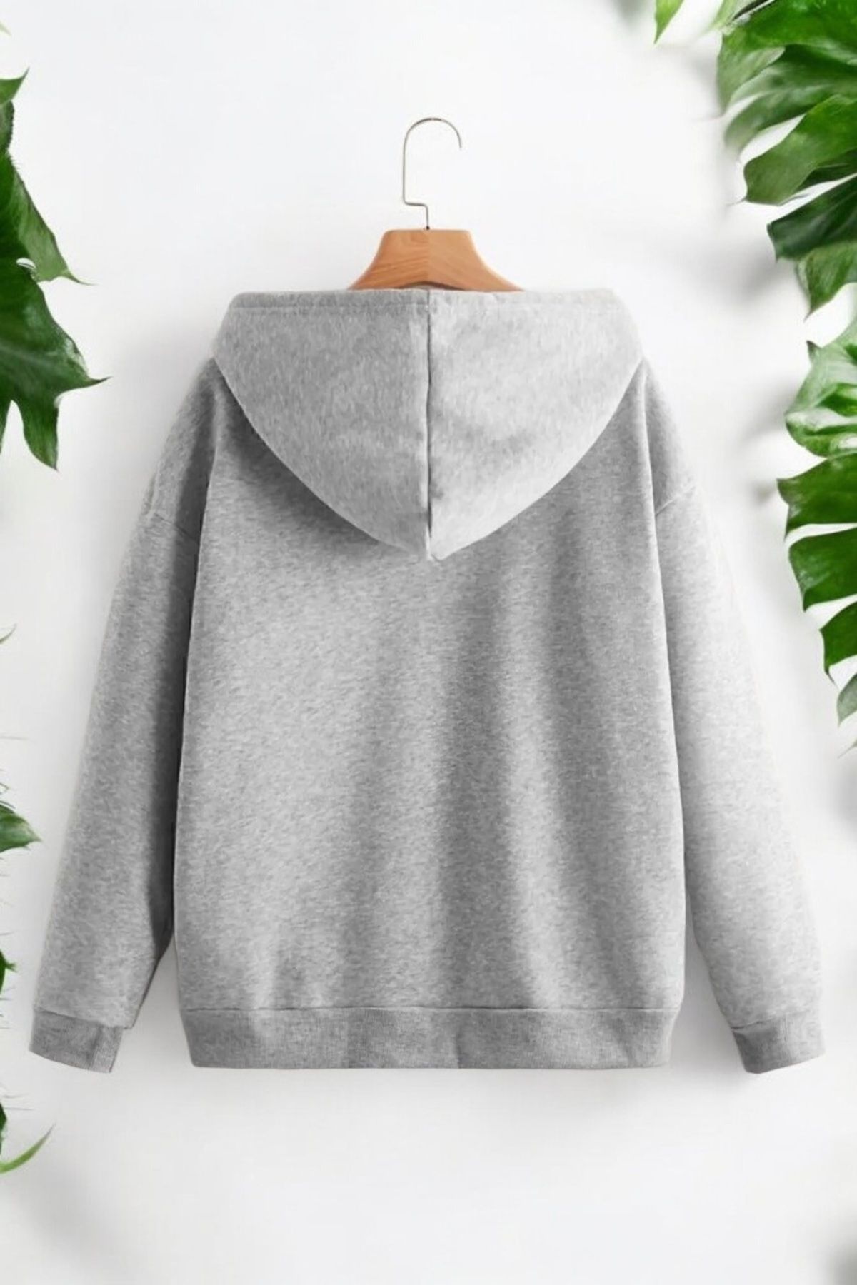 PAWWY-Unisex Black and Gray Zippered Sweat Cardigan 2