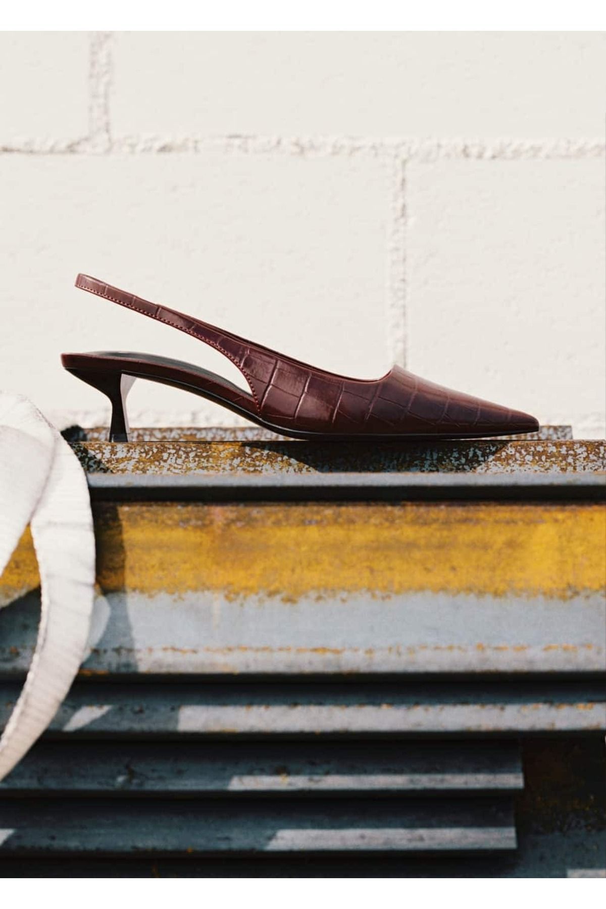MANGO Woman-Kitten Shoes with Crocodile Pattern 4