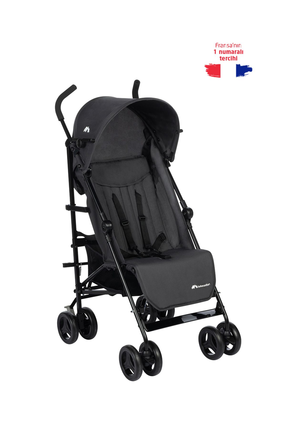 BEBE CONFORT Bebeconfort Rainbow Ultra Kompakt Tek Elle Katlanabilen Baston Bebek Arabası Mineral Graphite