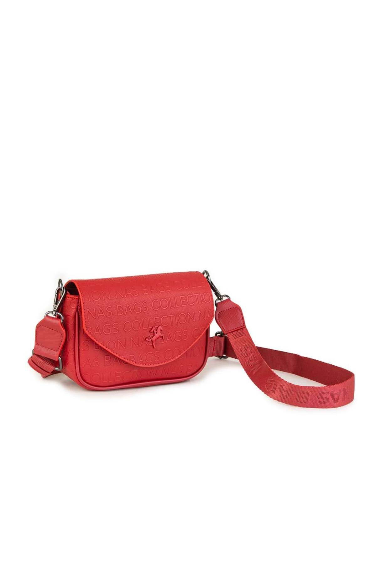 Nas Bag-Crossbody kabelka s červeným reliéfem 1