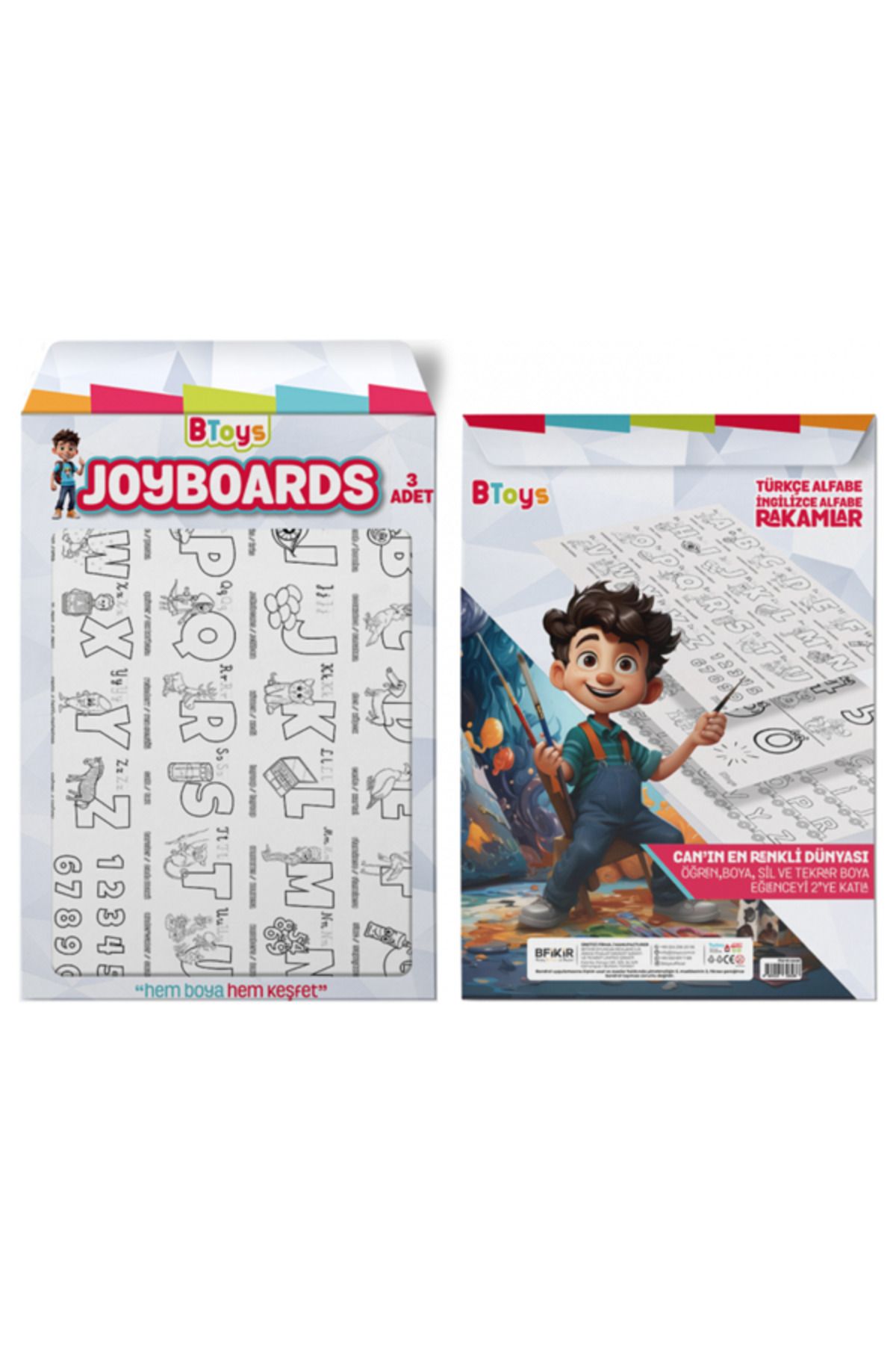 BToys Joyboards Türkçe Alfabe, İngilizce Alfabe, Rakamlar 326286