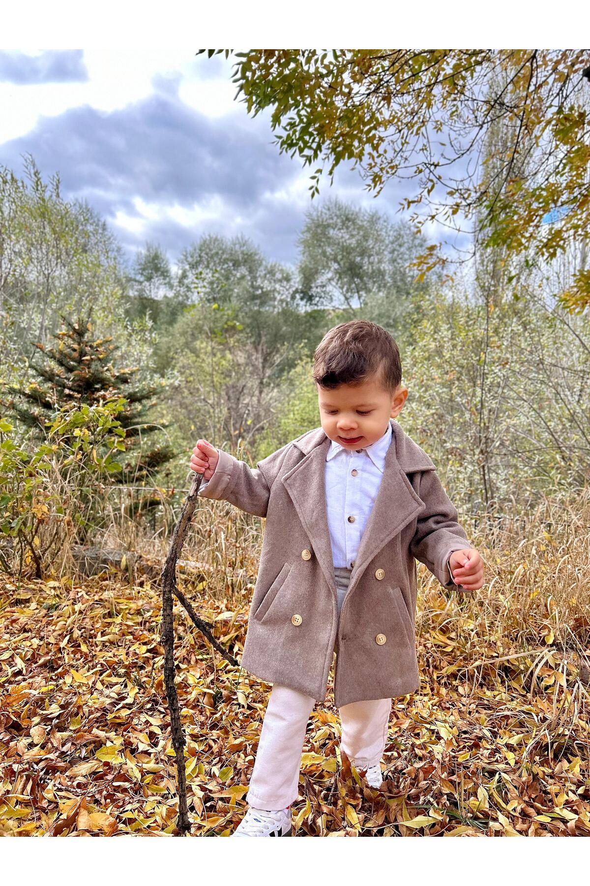 favorimkids Füme Kaşe Bebek Çocuk Kaban fotoğrafı 7 (önizleme)