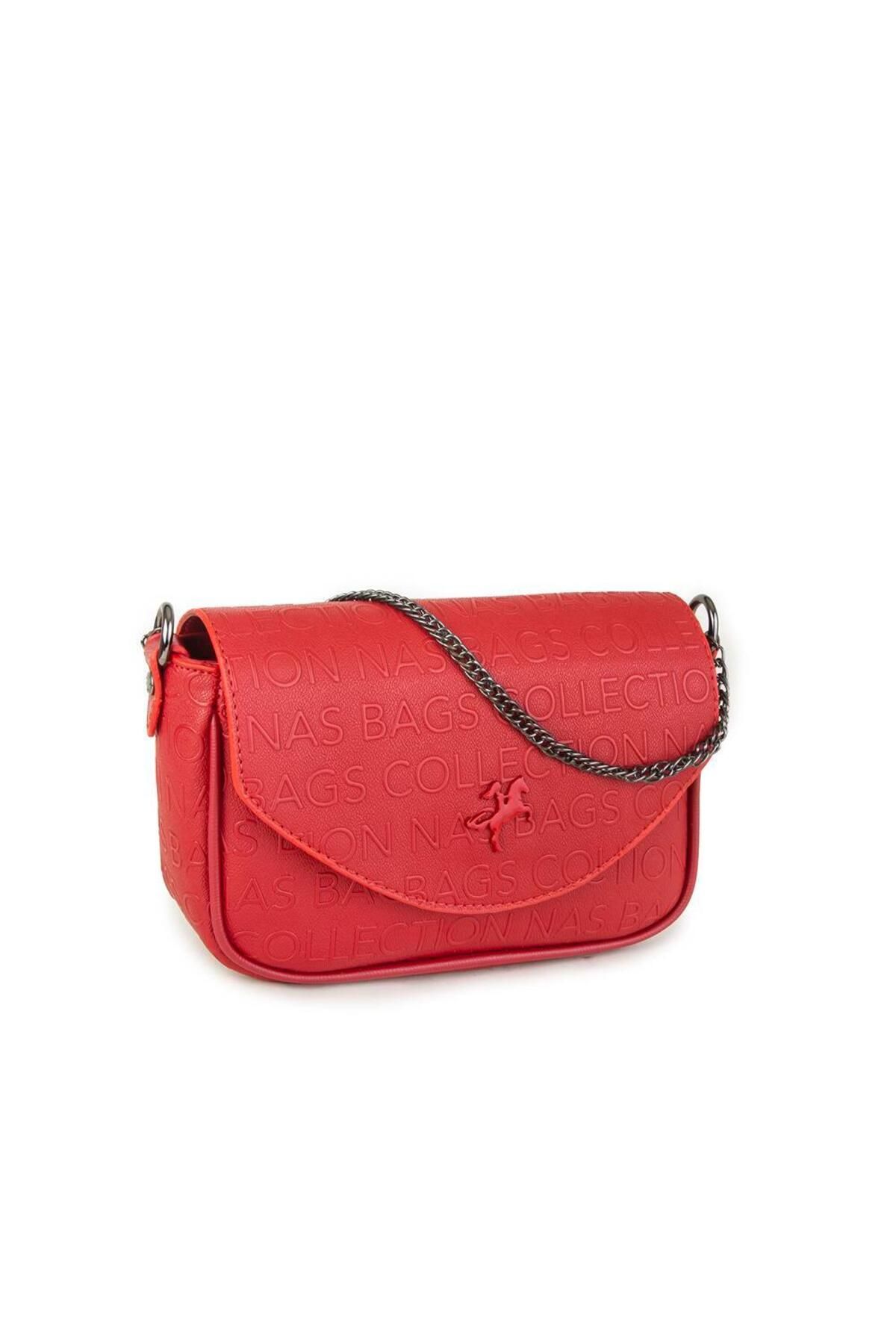 Nas Bag-Crossbody kabelka s červeným reliéfem 5