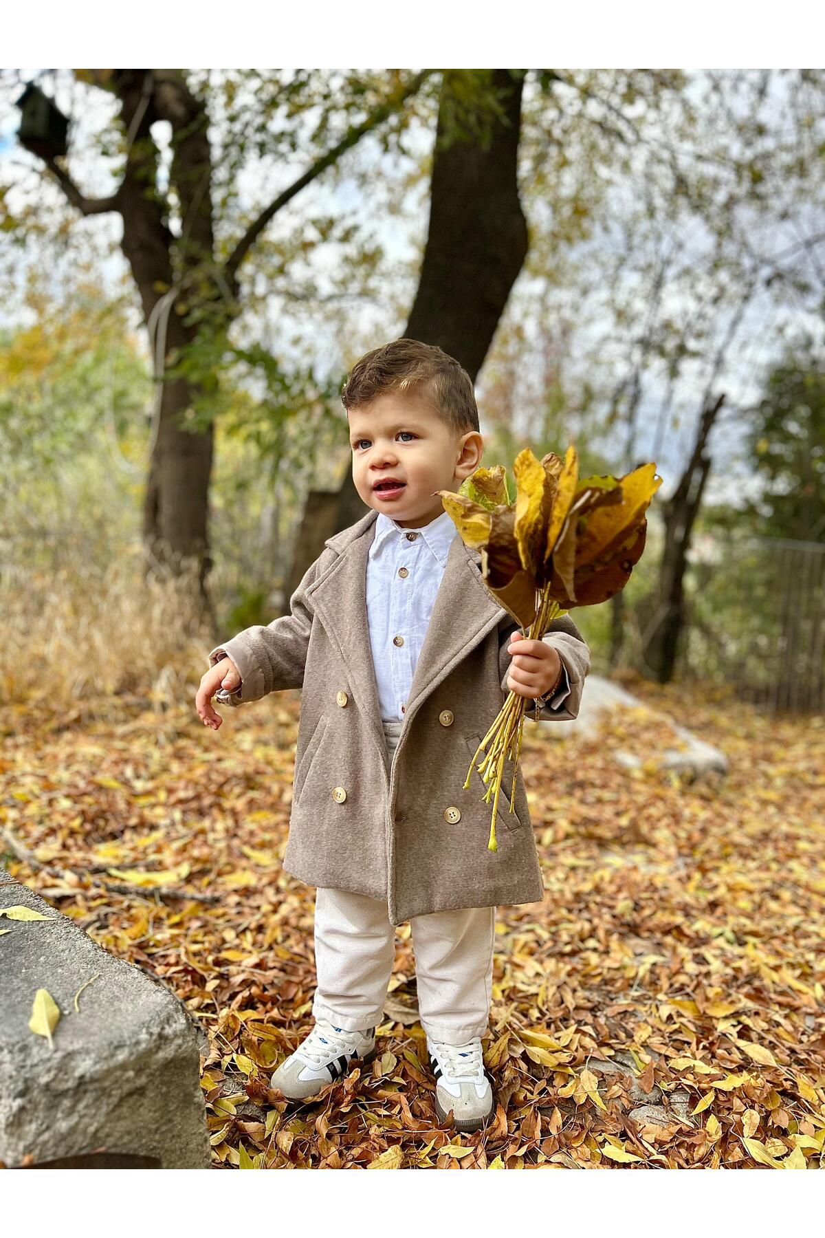 favorimkids Füme Kaşe Bebek Çocuk Kaban fotoğrafı 6 (önizleme)