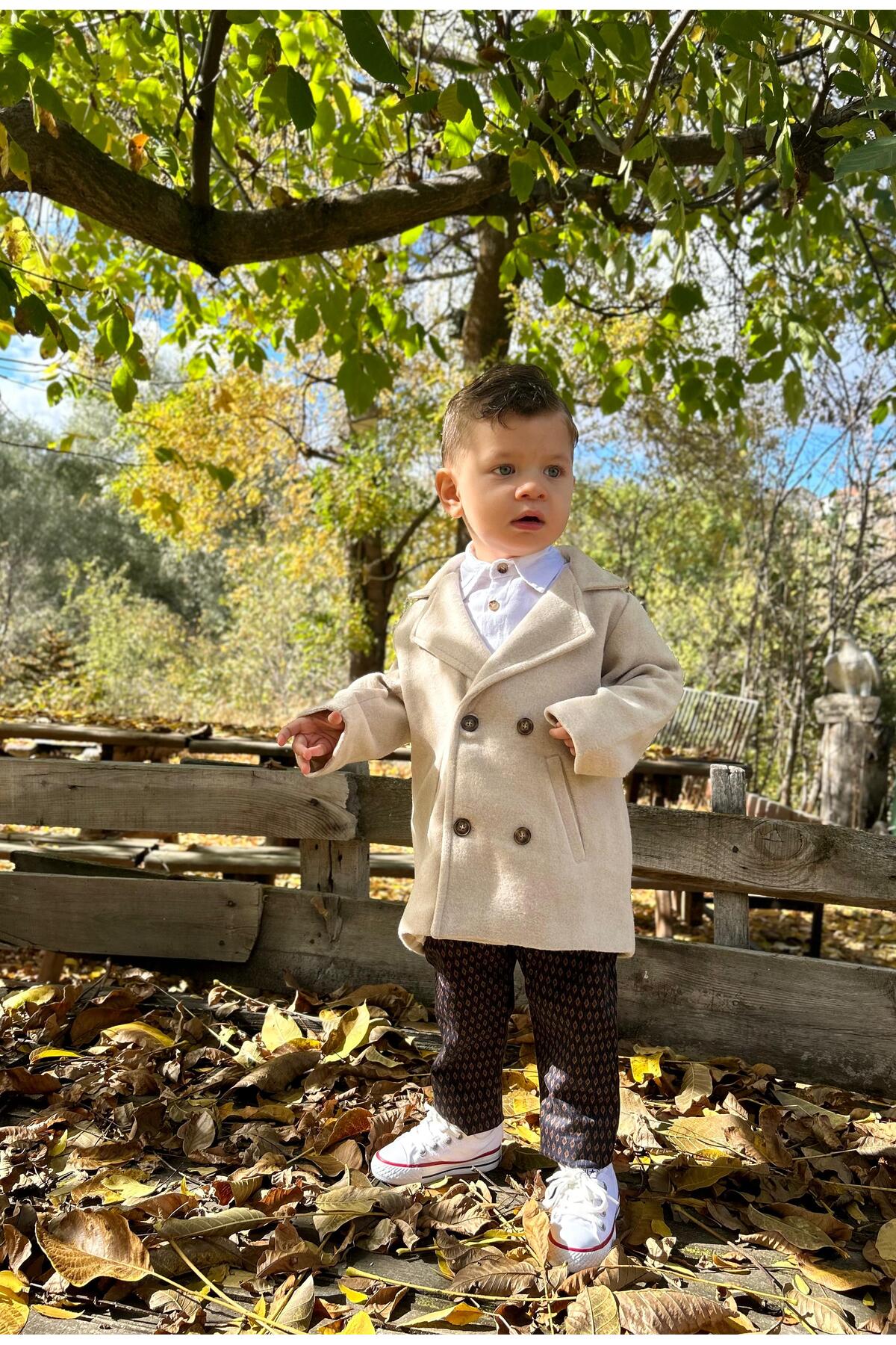 favorimkids KREM Kaşe Bebek Çocuk Kaban fotoğrafı 3 (önizleme)