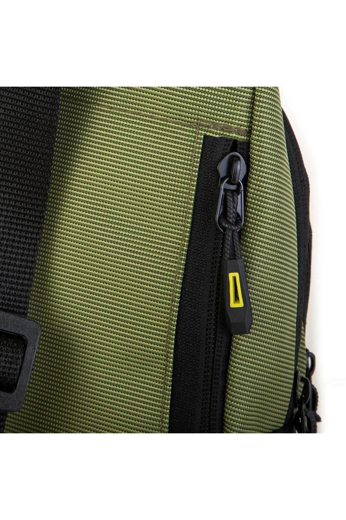 Nas Bag--nas Polo (WATERPROOF) Geantă de exterior pentru bărbați în talie și încrucișată verde kaki 3