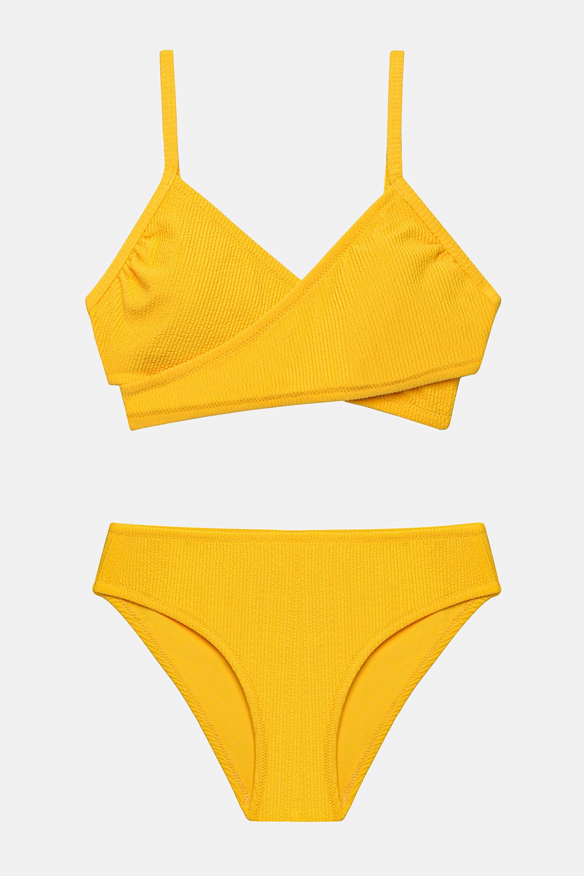 Genç Kız Lemon Wrapy Triangle Üçgen Sarı Bikini Takımı