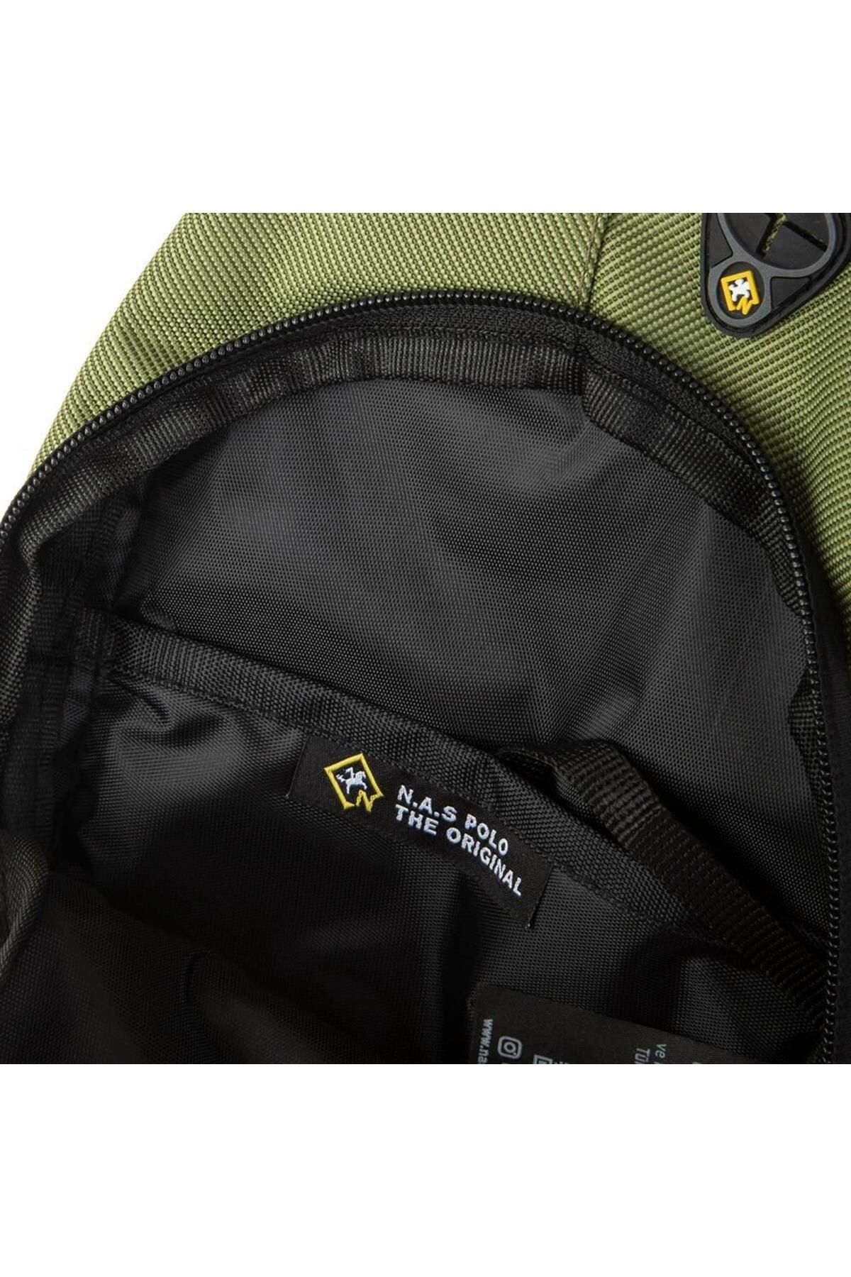 Nas Bag--nas Polo (WATERPROOF) Geantă de exterior pentru bărbați în talie și încrucișată verde kaki 6