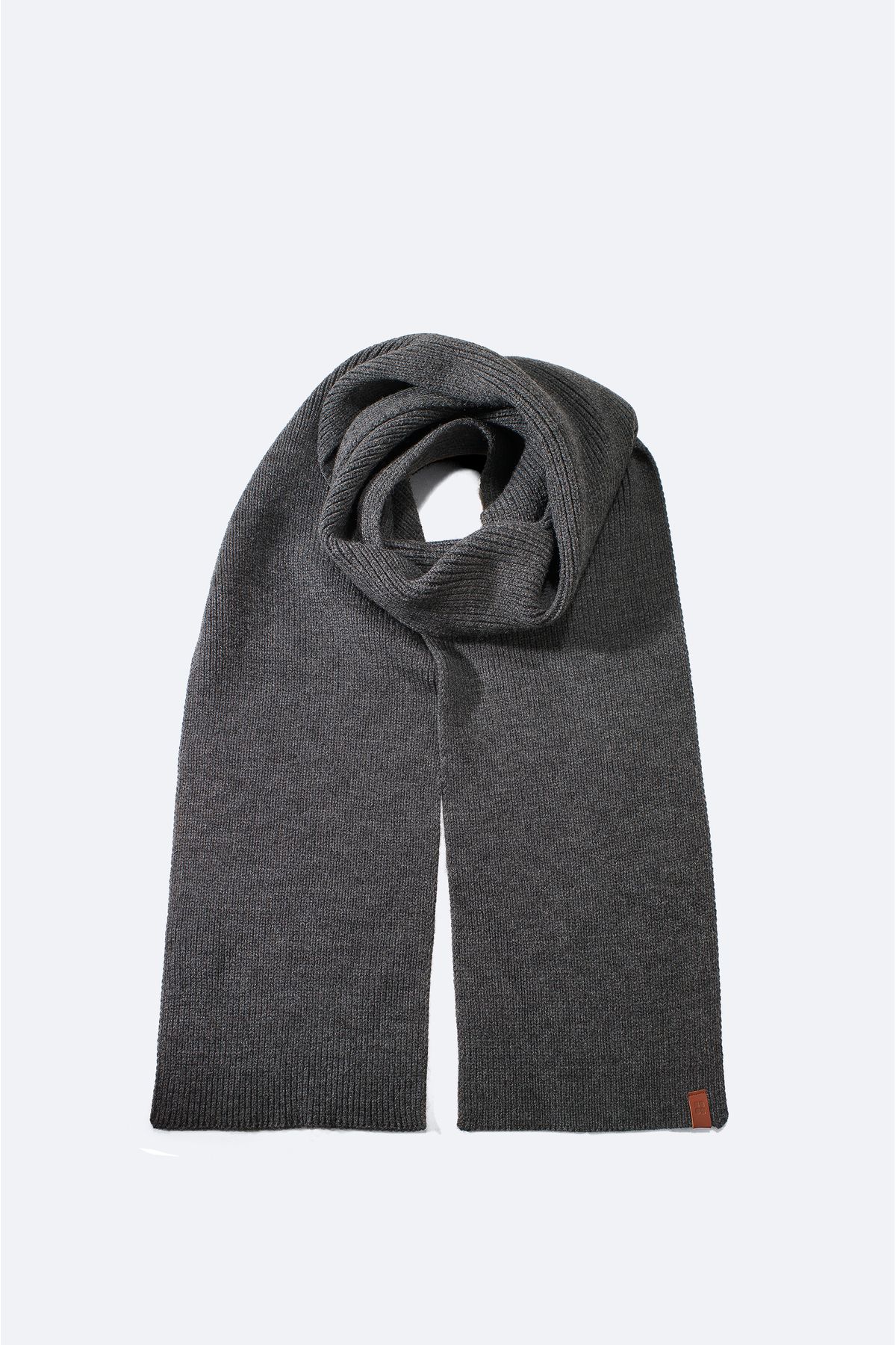 Avva-Men's Anthracite Corded Scarf A32y9430 1