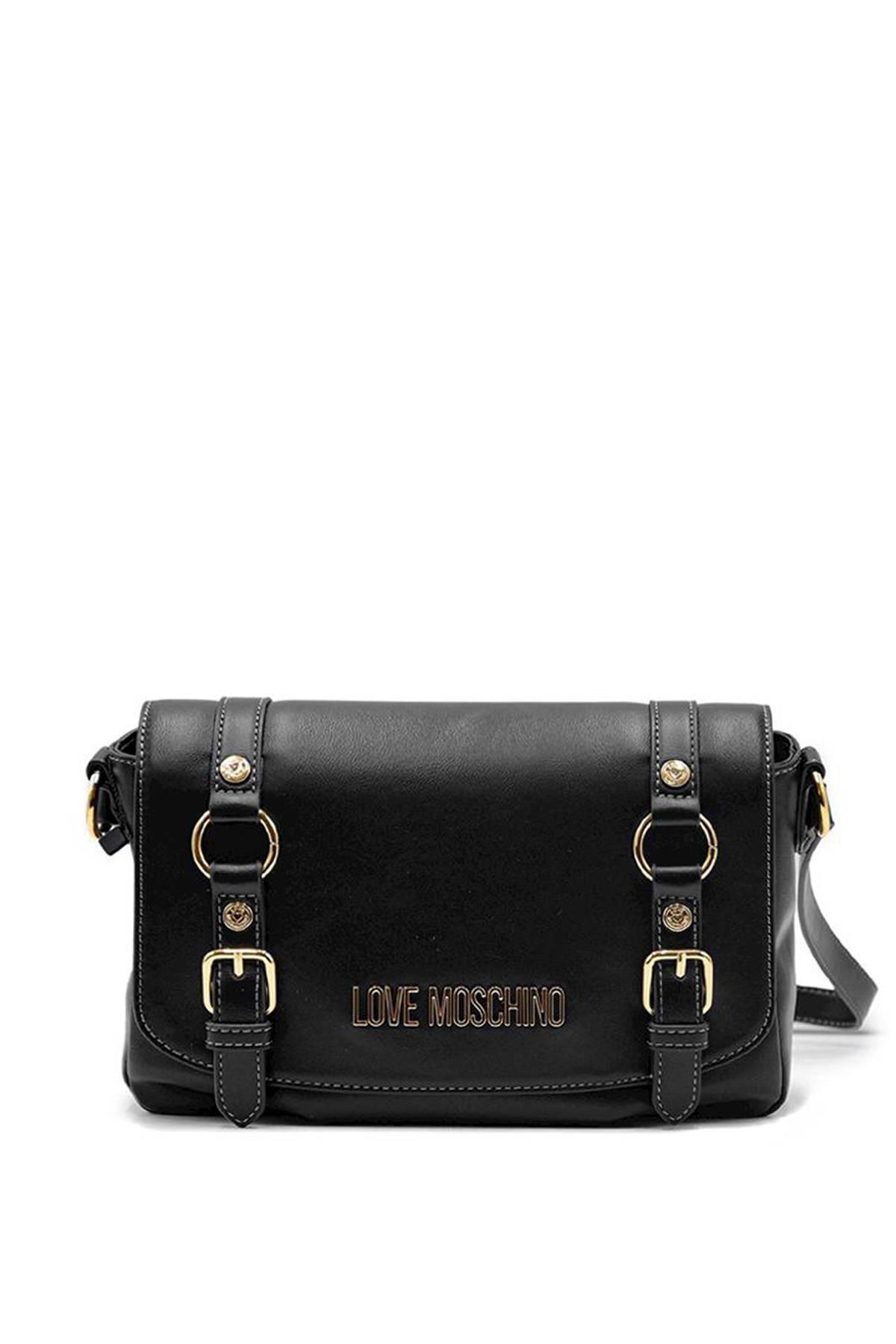 کیف شانه ای مشکی زنانه سیاه JC4224PP0HKI0000 Moschino Love Moschino