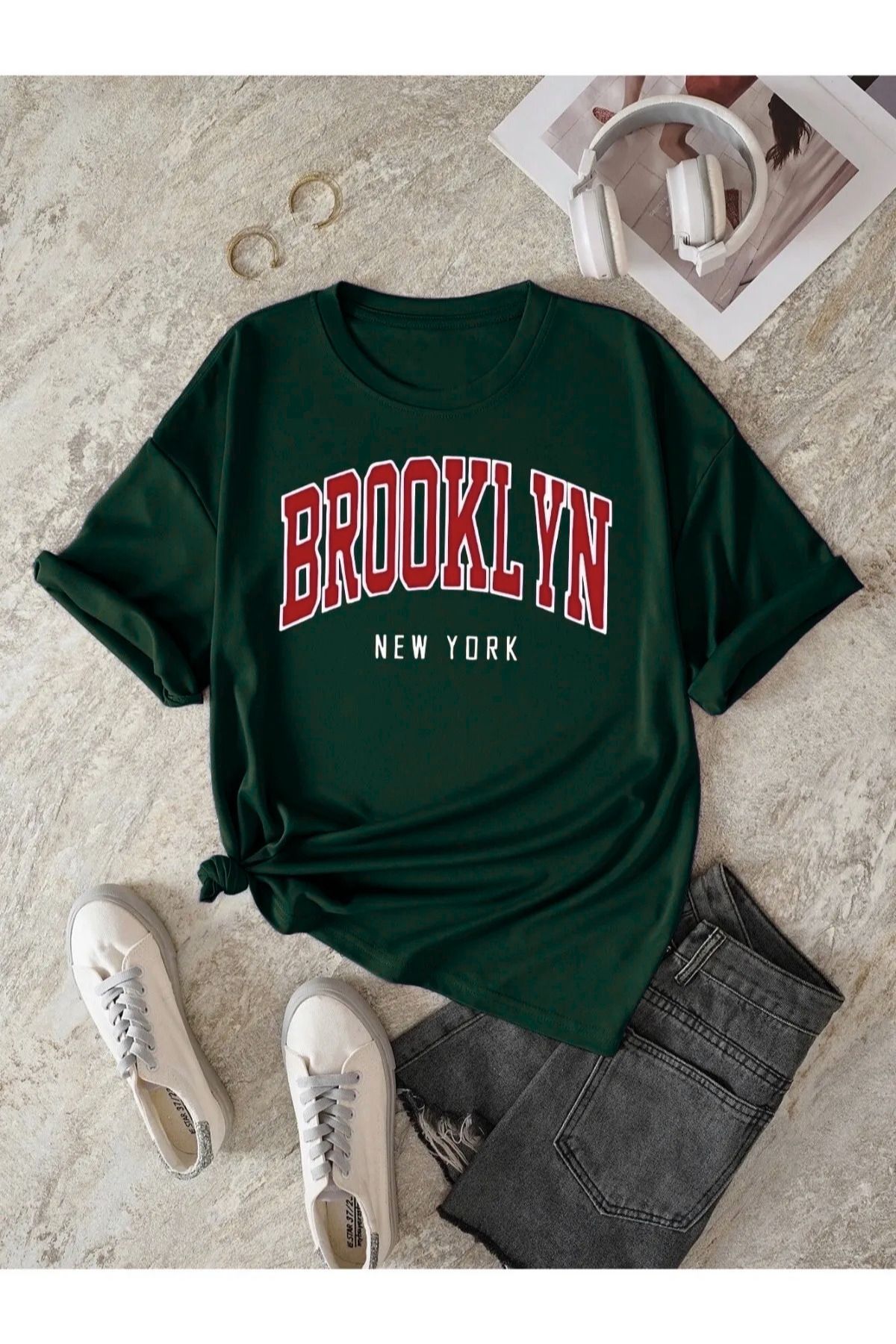 CC STORE Brooklyn Baskılı Oversize T-shirt