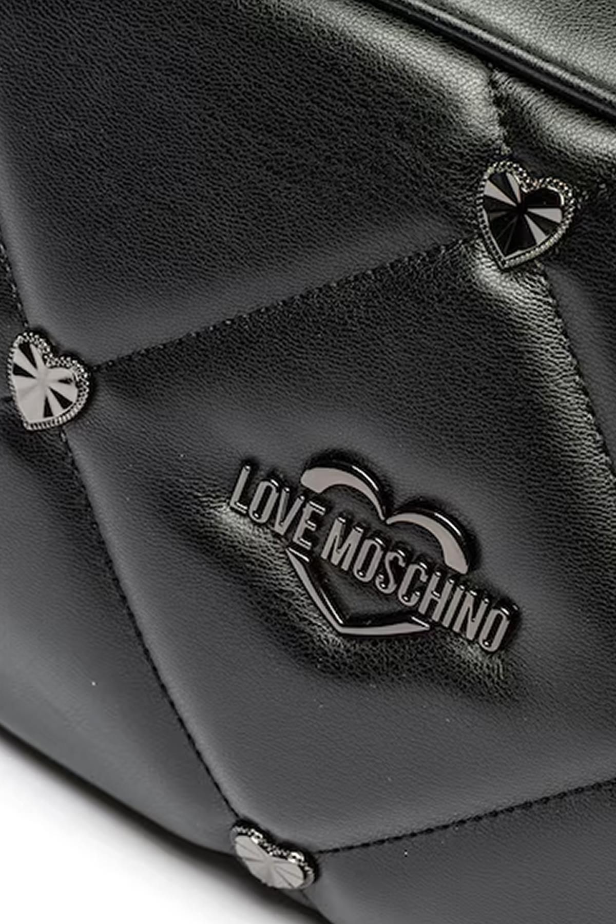 کیف شانه ای مشکی زنانه سیاه JC4185P0HLZ0000 Moschino Love Moschino