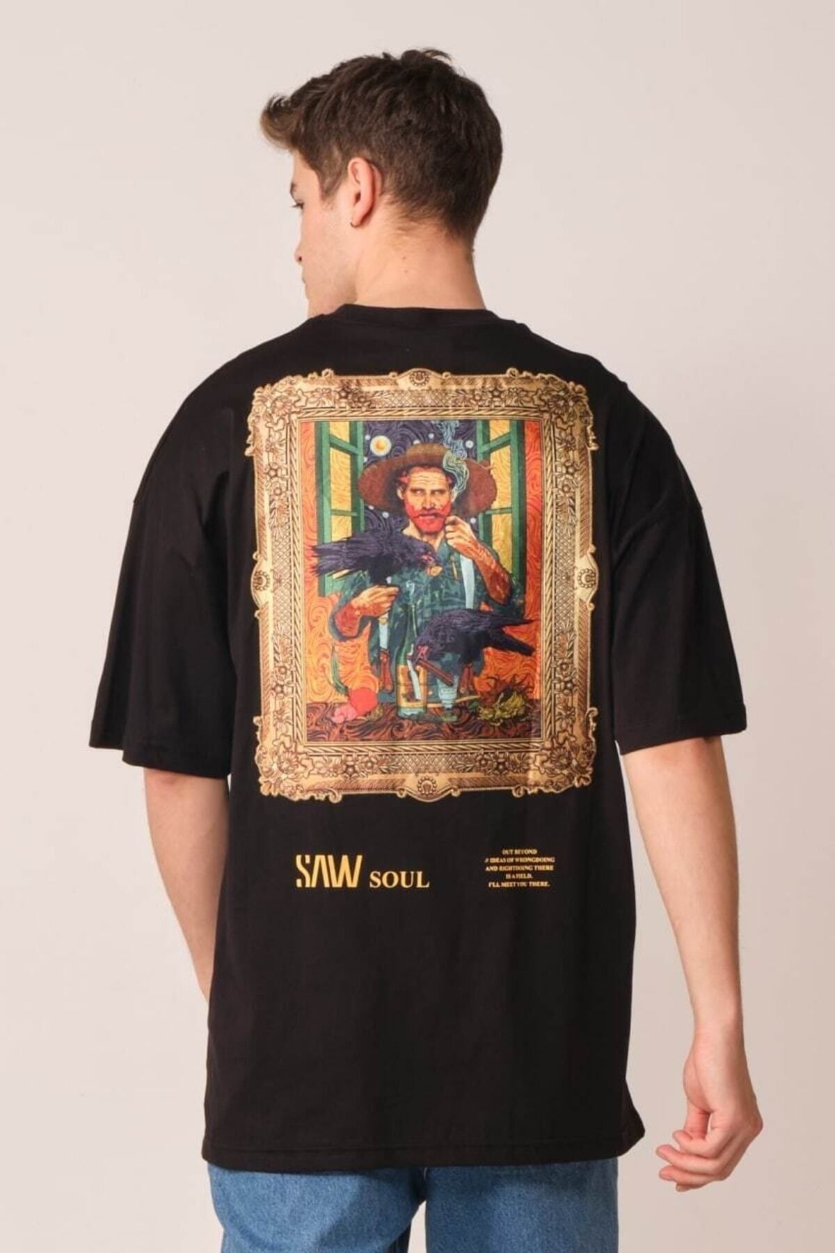 CC STORE Vincent Van Gogh Baskılı Oversize T-shirt