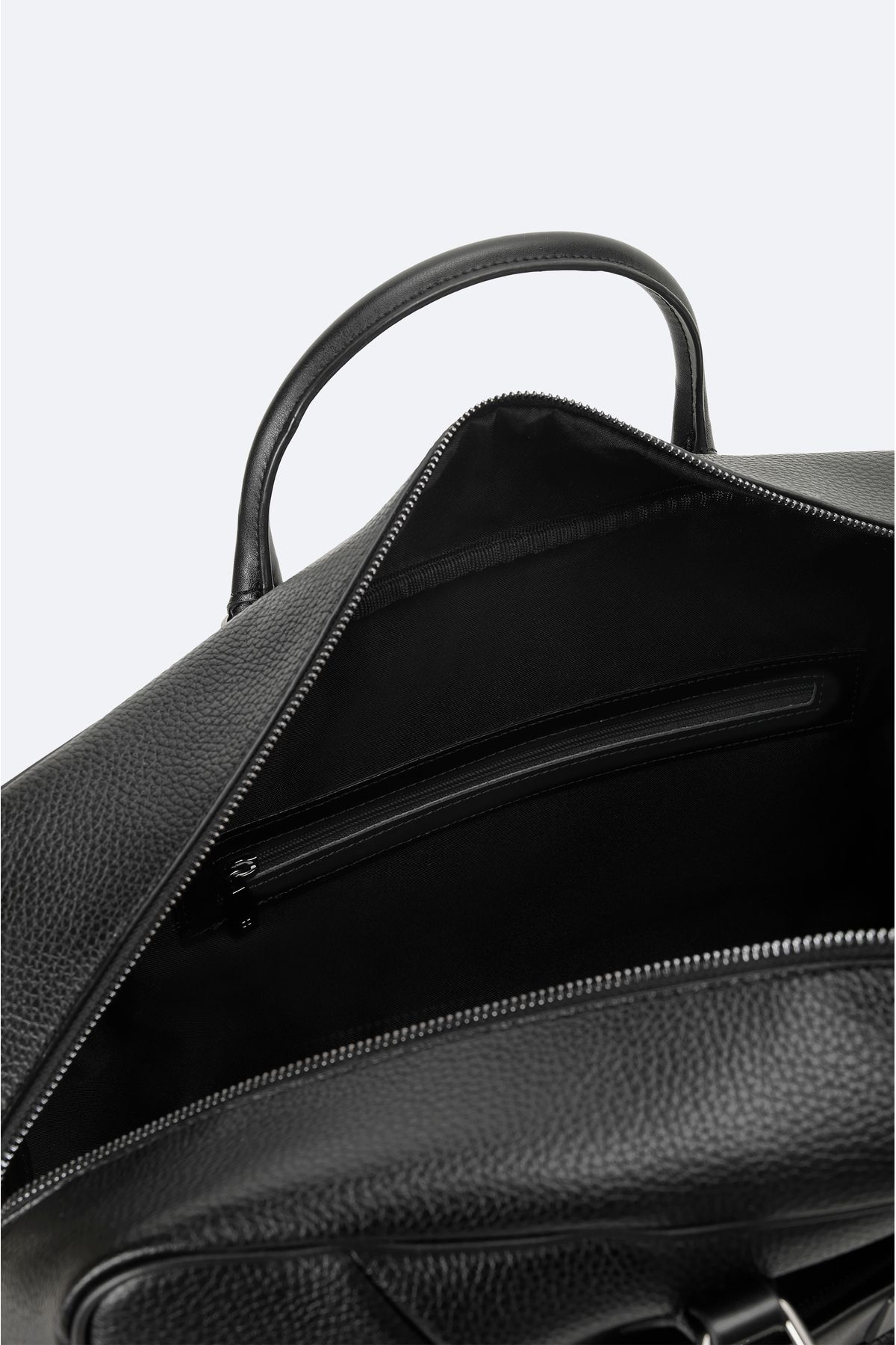 Avva-Men's Black Leather Look Travel Bag A41Y9106 8