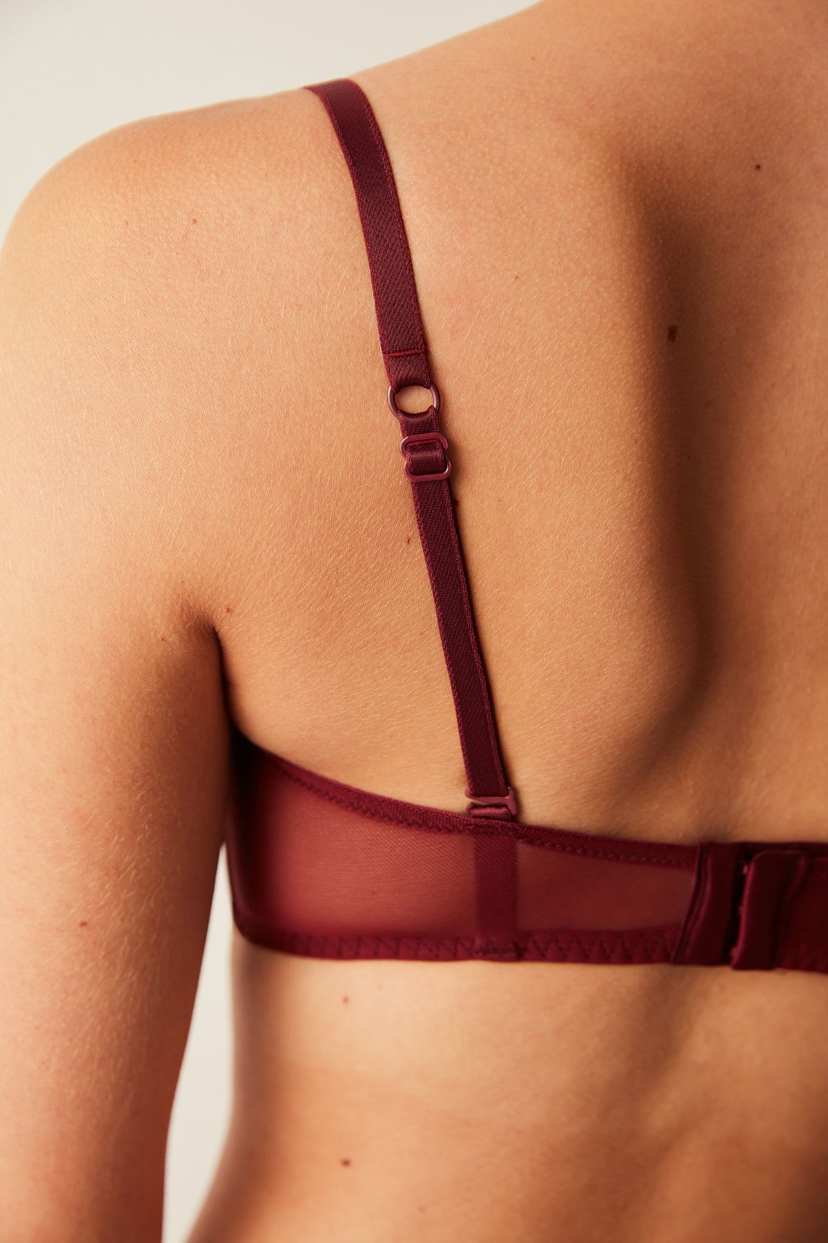 Penti-Sutien de ridicare din Dantela Burgundy Bloom 4