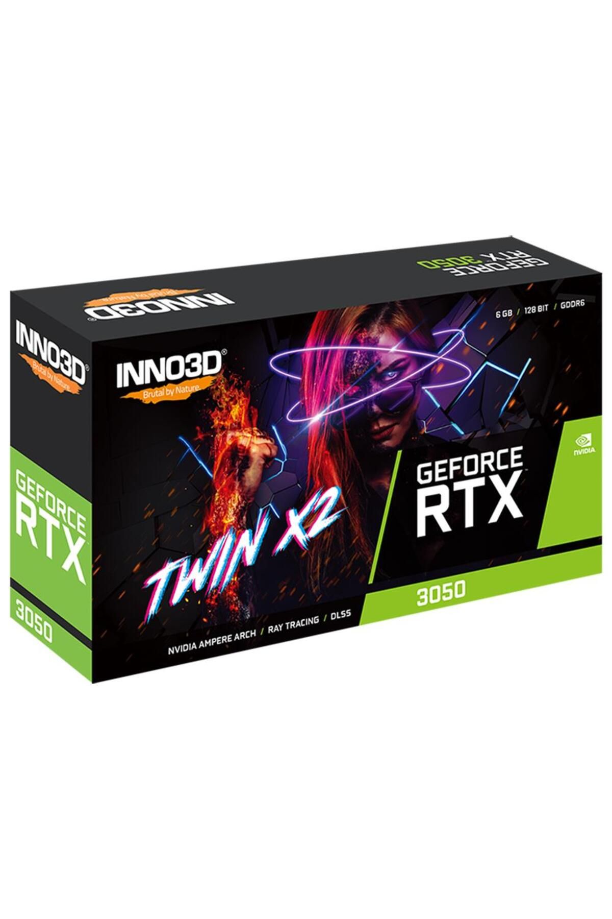 INNO3D-بطاقة رسومات Nvidia Geforce Rtx3050 Twin X2 - 6 جيجابايت 96 بت Gddr6 (N30502-06D6-1711VA60) 3