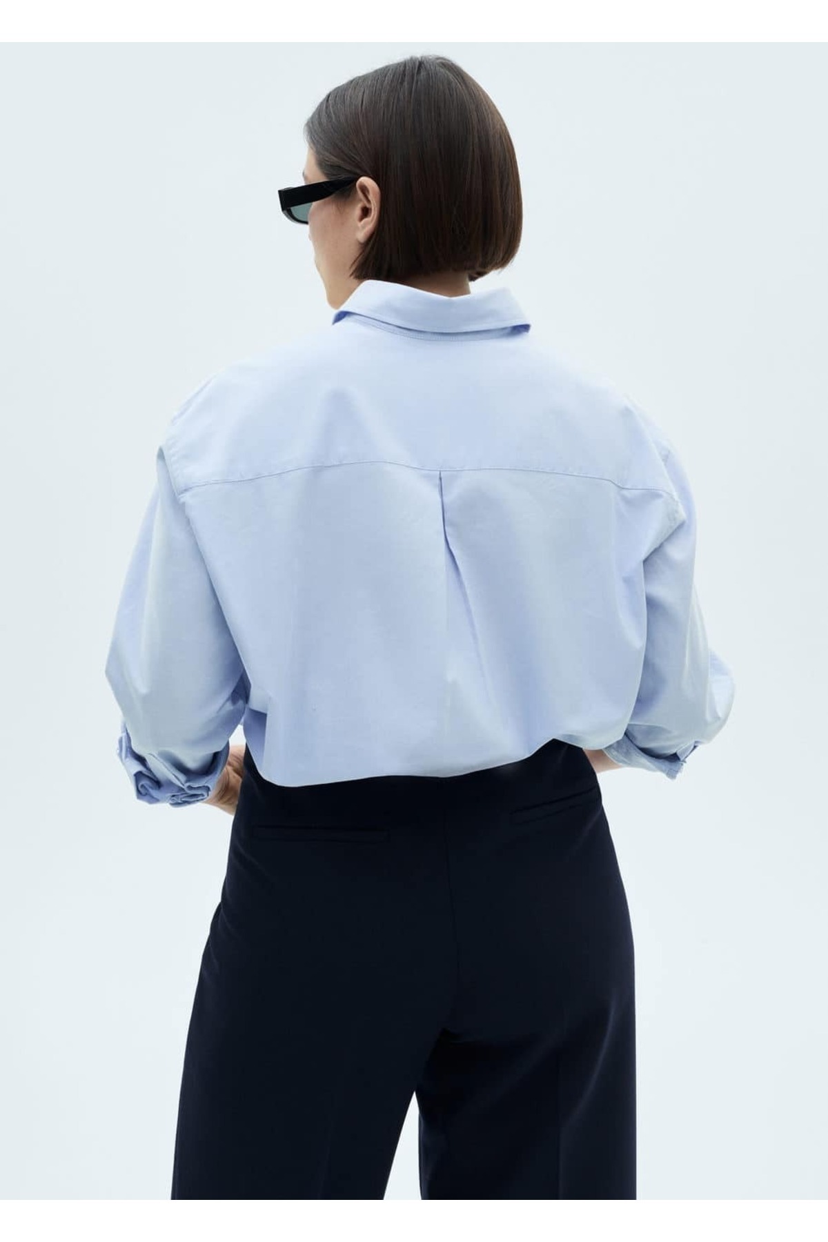 MANGO Woman-Wideleg pants with pens 8