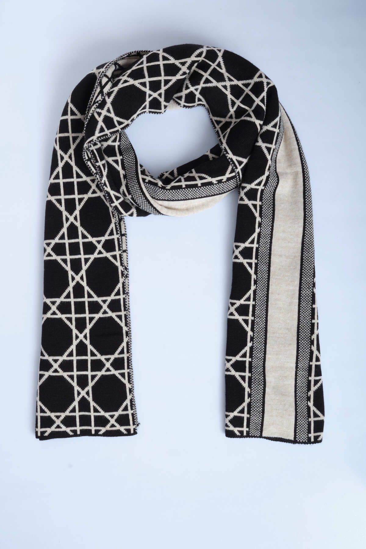 Sebir Moda-Cannage Patterned Knitwear Scarf 2