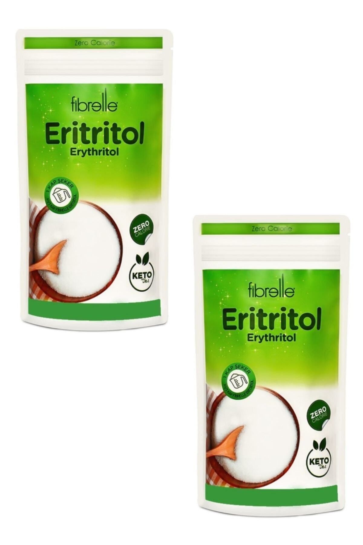 Fibrelle Eritritol Toz Tatlandırıcı Sıfır Kalori 400 Gr X 2 Adet