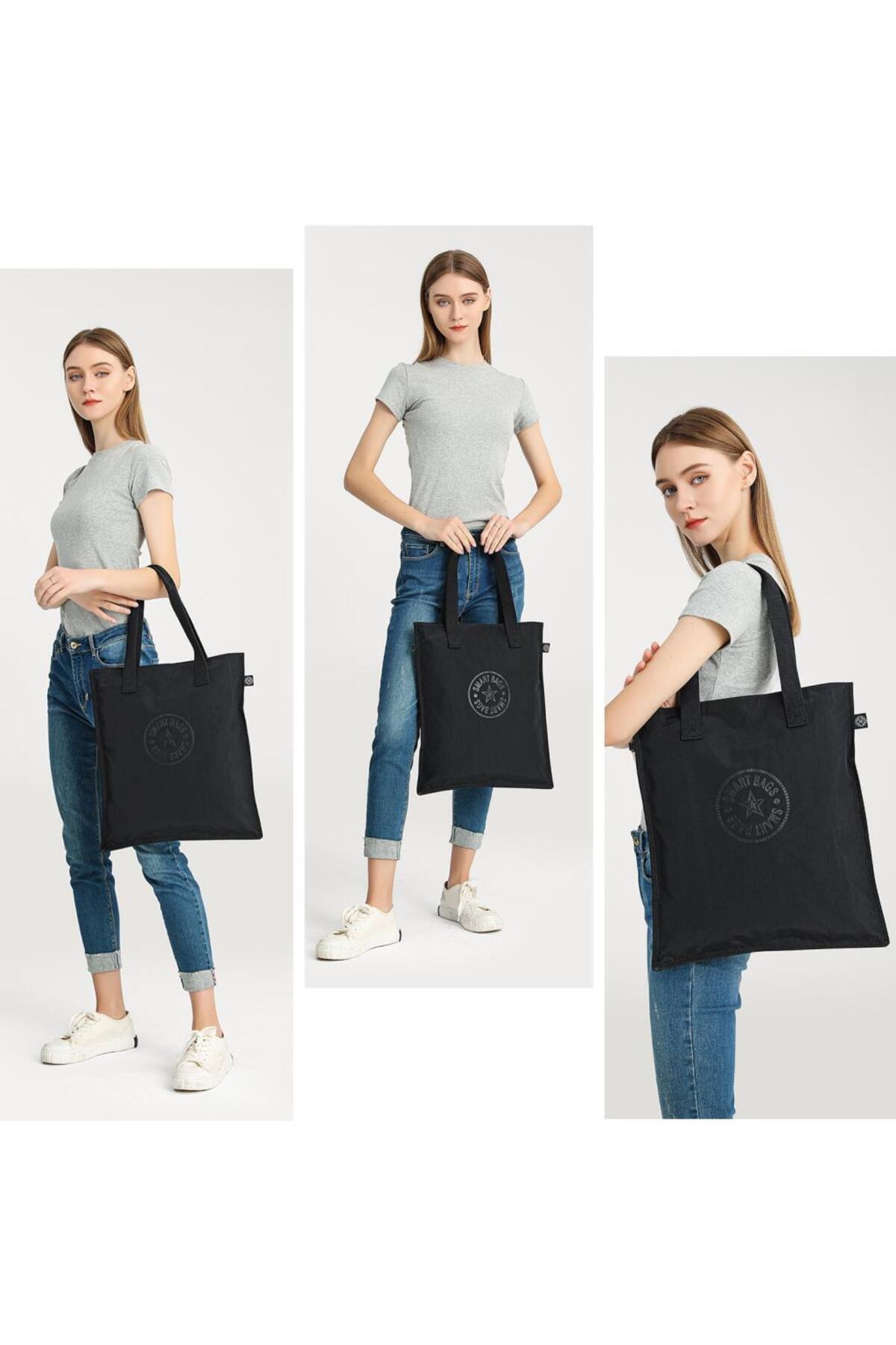 SMART BAGS-Geantă de umăr pentru femei Crinkle Fabric de mărime mare - 3076 5