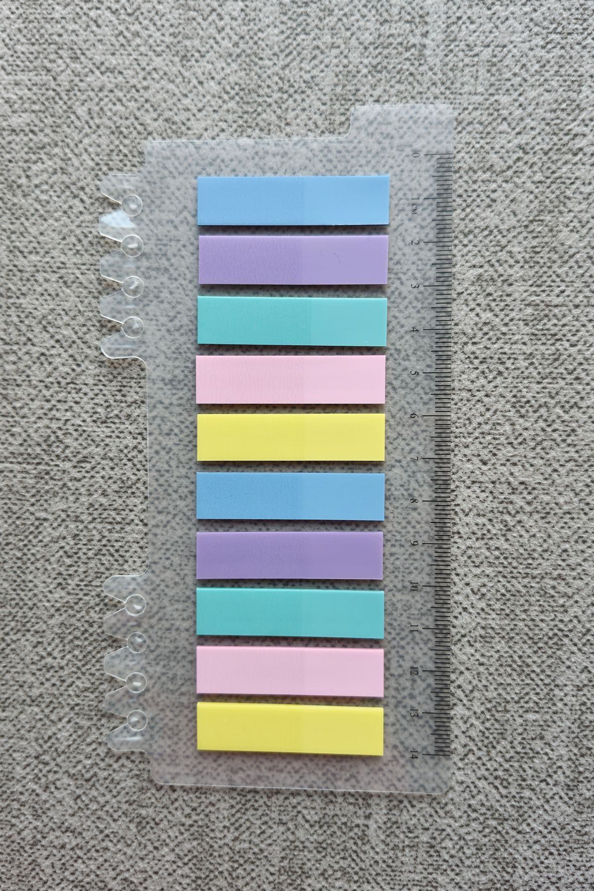 Mona Craftist-Soft Pastel Colored 200 Sheets Post-It Note Paper - Index Sticker with Ruler 2