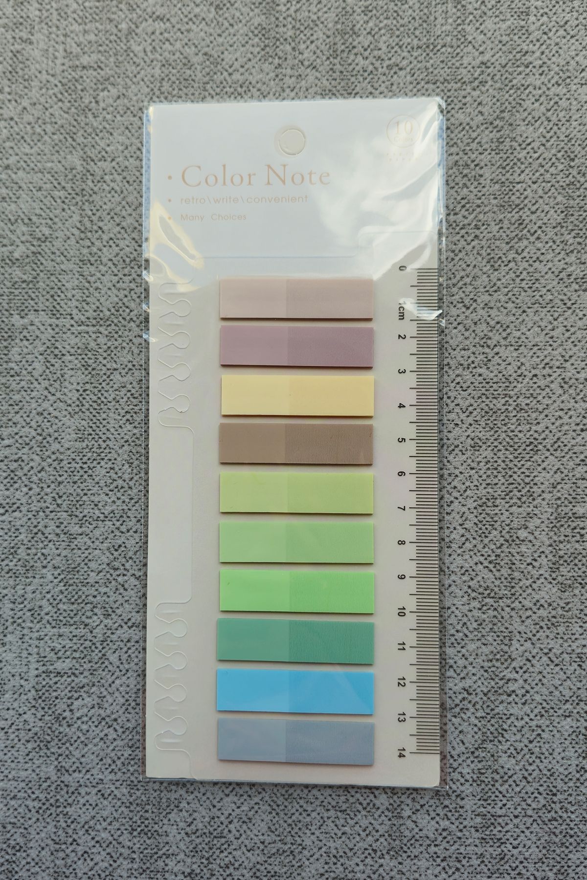 Mona Craftist-Soft Pastel Colored 200 Sheets Post-It Note Paper - Index Sticker with Ruler 1