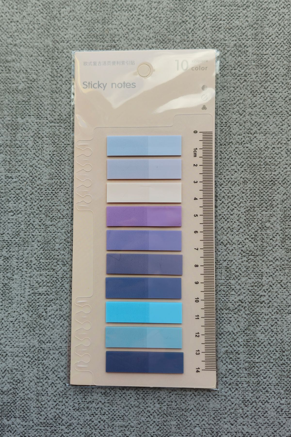 Mona Craftist-Soft Pastel Colored 200 Sheets Post-It Note Paper - Index Sticker with Ruler 1