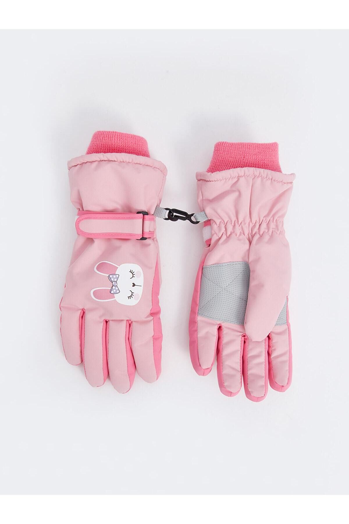 LC Waikiki-LCW ACCESSORIES Schneehandschuhe für Mädchen mit Kaninchen-Aufdruck 1