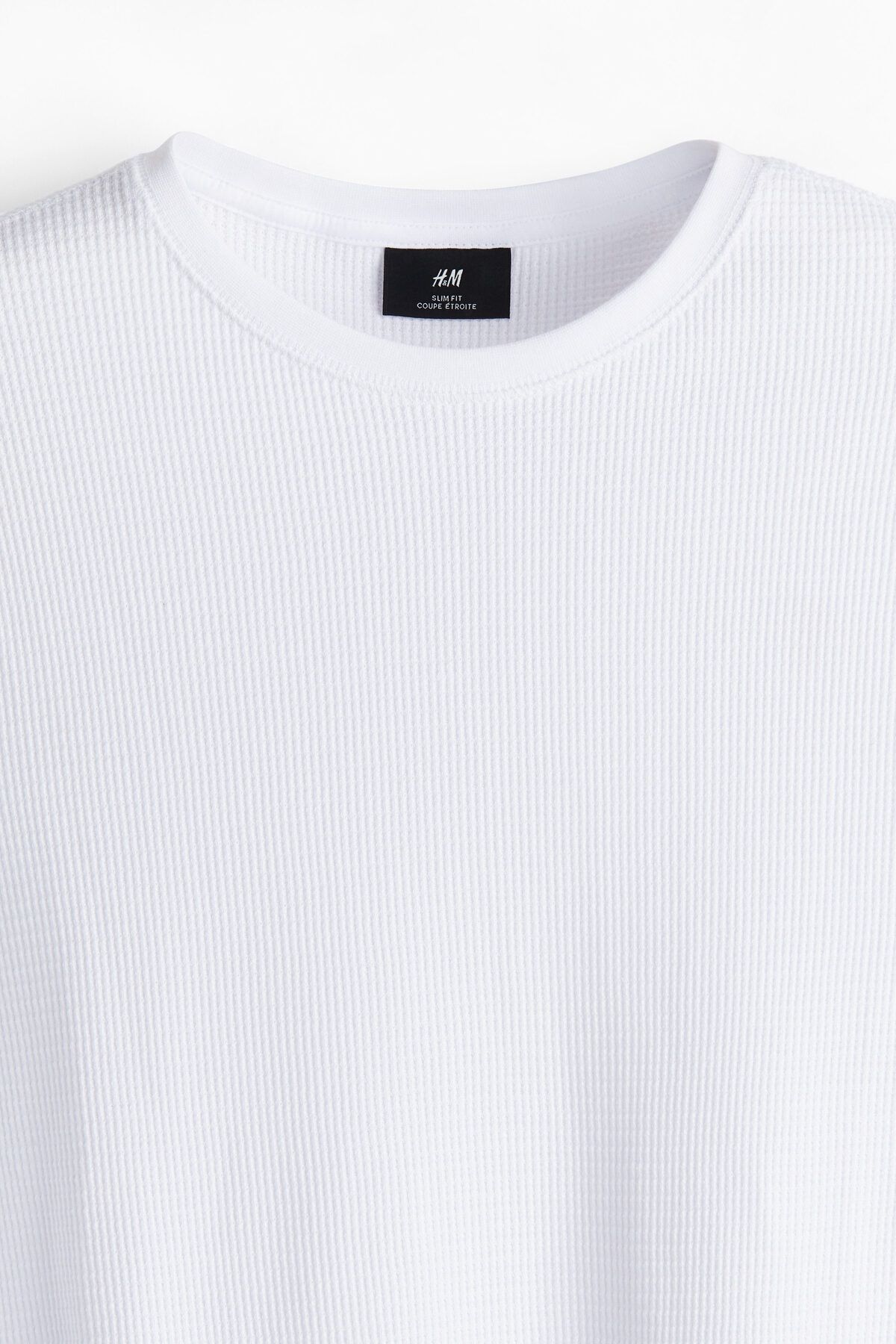 تی شرت سفید مردانه لانه زنبوری اورجینال H M H&M