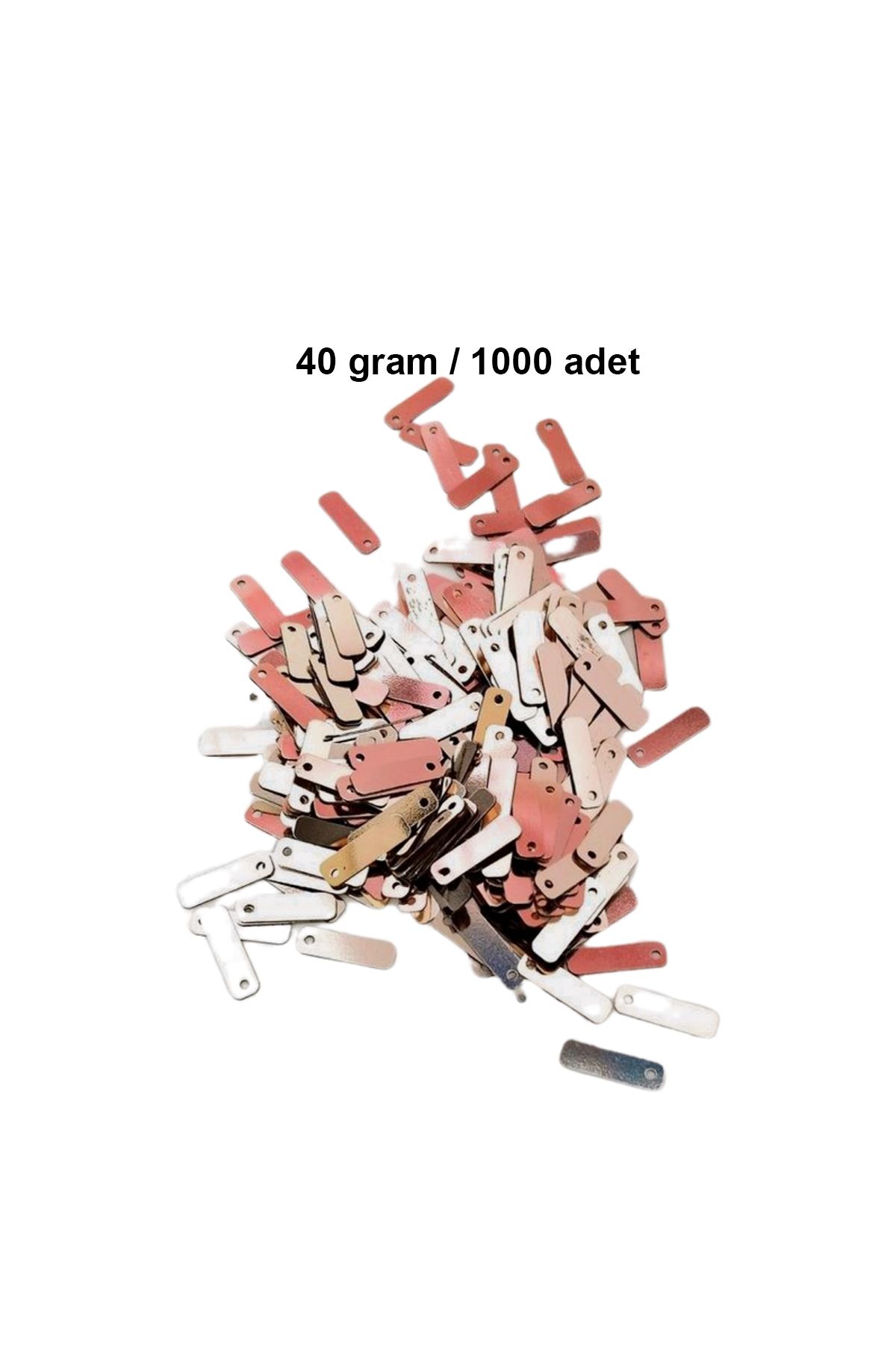 Kareem Açık Kırmızı 15 x 5 mm Dantel Oya Yazma Halhal Abiye Lazer Kesim Pul 1000 adet / 40 gram