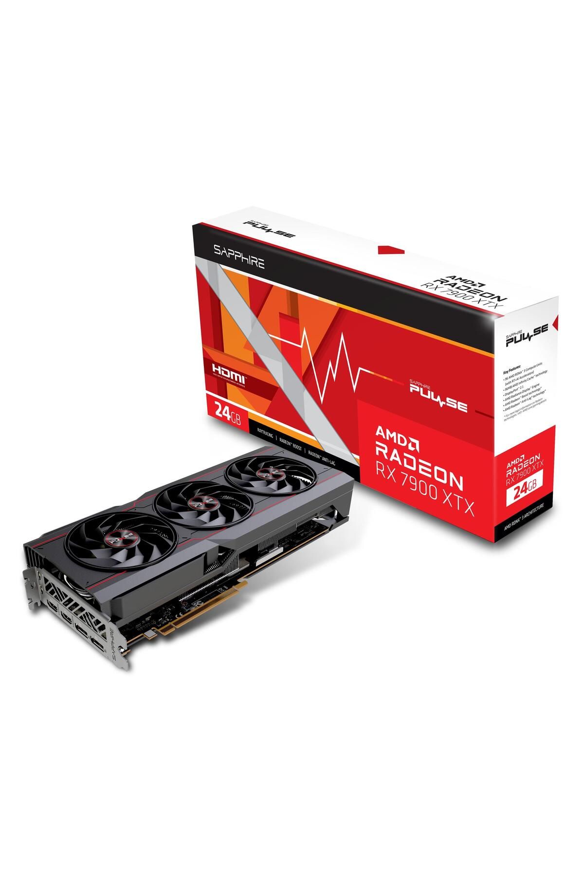 SAPPHIRE Radeon Rx7900xtx Pulse 24gb Gddr6 384bit Hdmı/dp Ekran Kartı