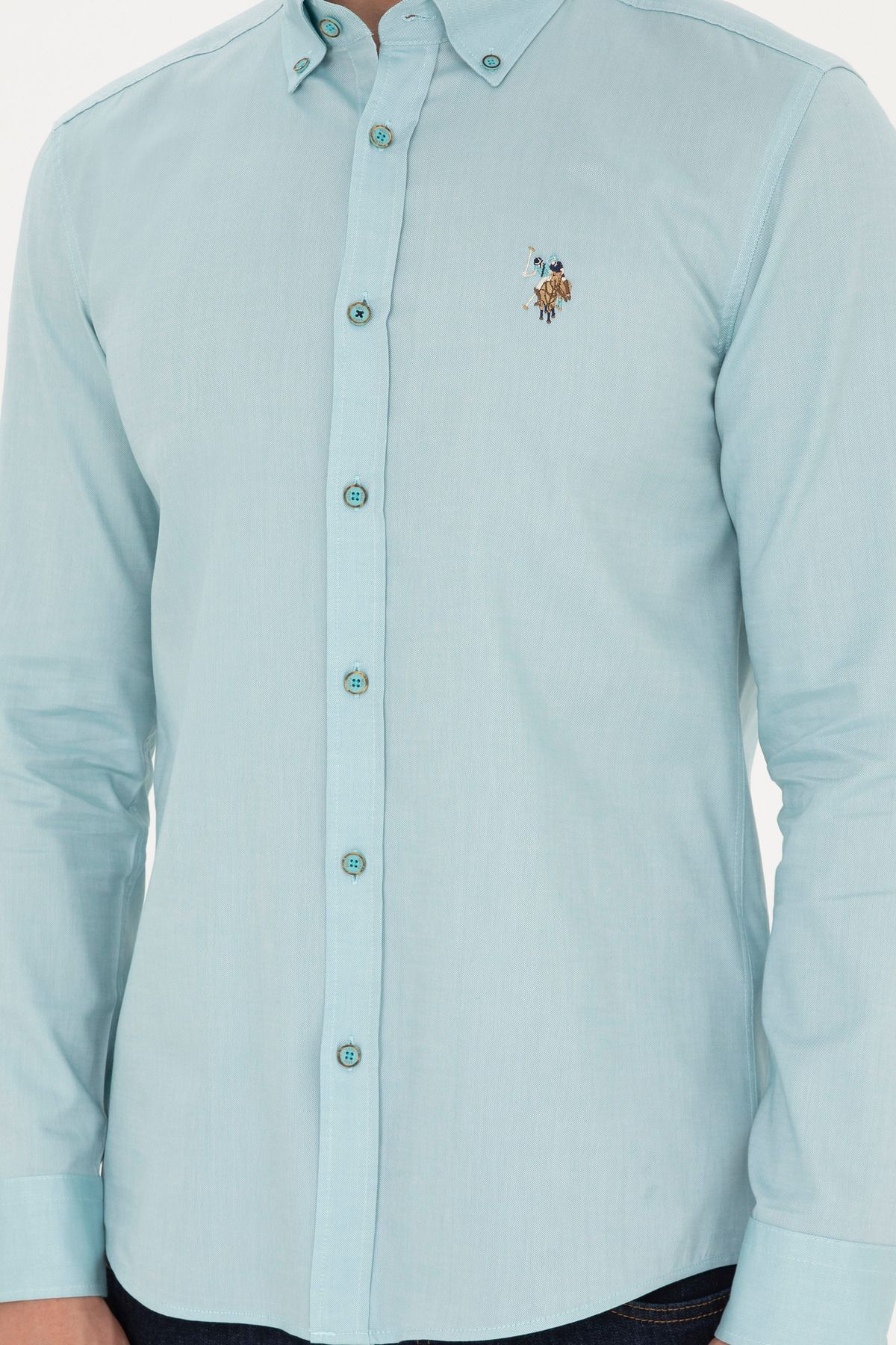 U.S. Polo Assn.-Men's Mint Long Sleeve Basic Shirt 50281921 -Vr090 6