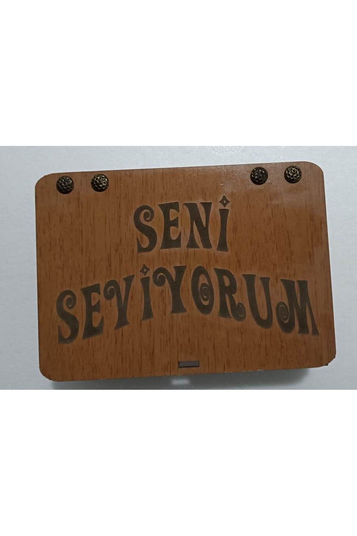 Kareem Lisinya174 Seni Seviyorum Ahşap Hediye Kutusu Sevgiliye Hediye - 458627-1453