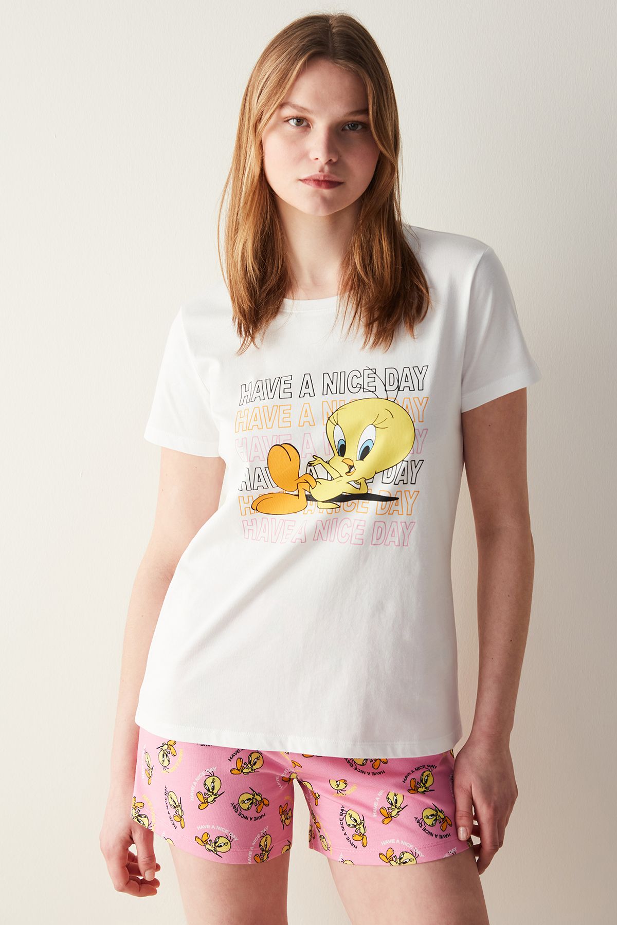Penti-Tweety Multicolored Pajama Set with Shorts 2