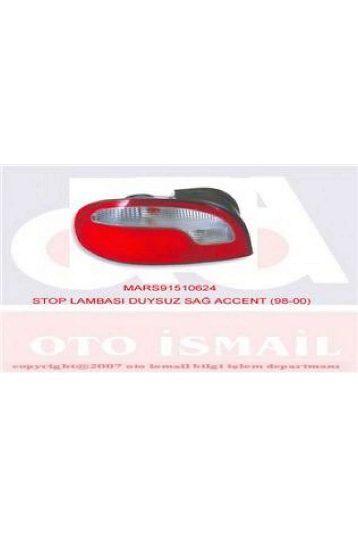 Mars STOP LAMBASI SAĞ [ HYUNDAI ACCENT 1998-2000 ] 550134 Uyumlu