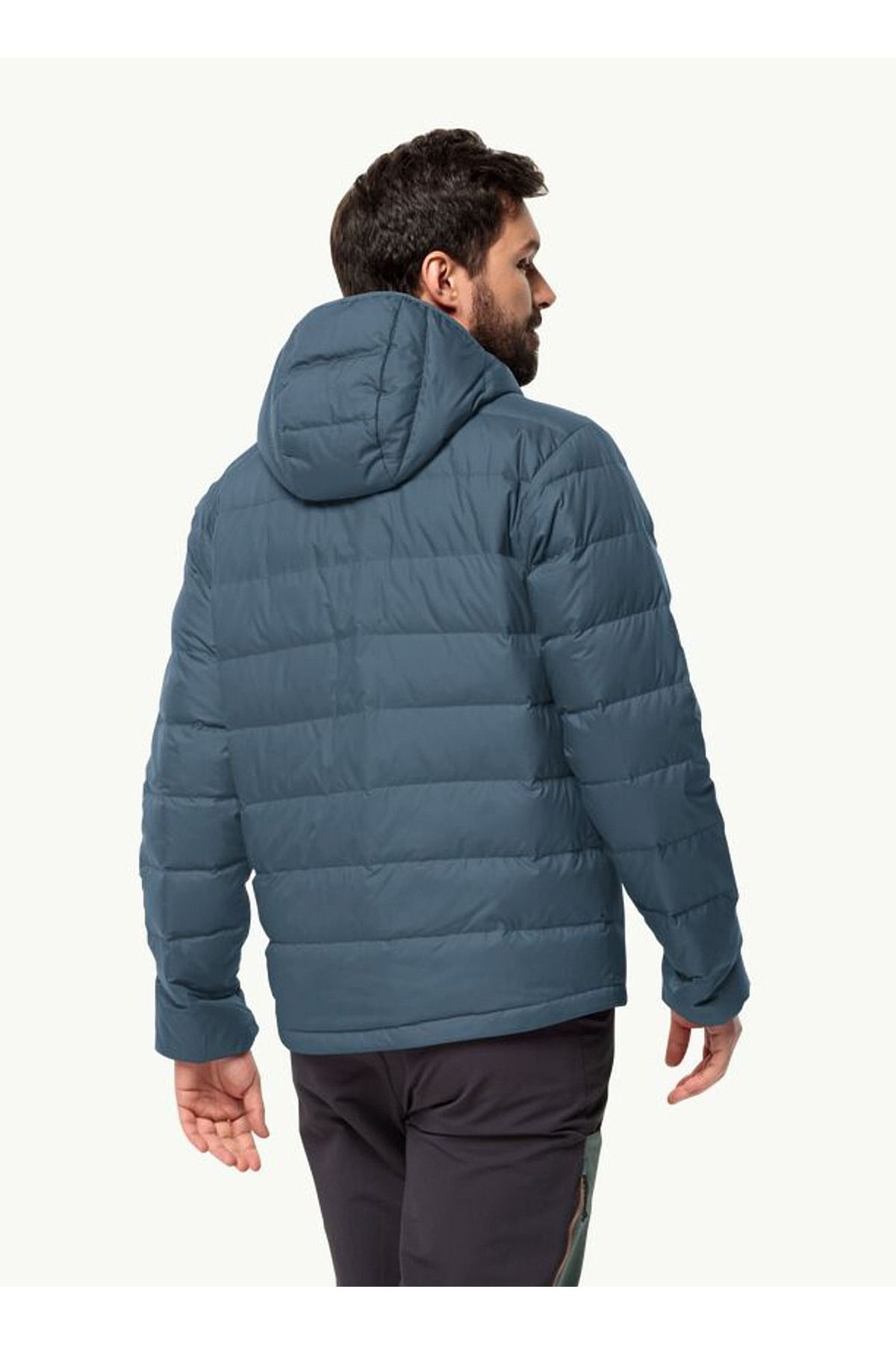 ژاکت یقه دار مردانه آبی سرمه ای 1207671_C0412ATHER DOWN HOODY M Jack Wolfskin