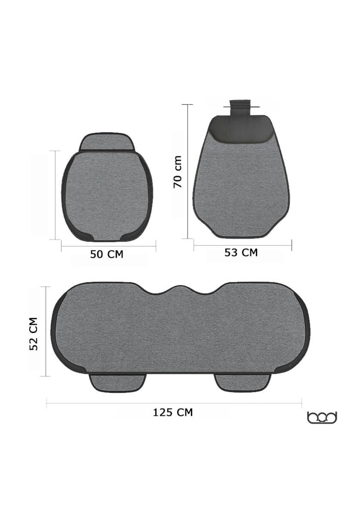 Bod Keten Terletmez Oto Koltuk Minderi Seti Koltuk Koruma Kılıfı Yalı Serisi Ön Arka Set Taba fotoğrafı 4 (önizleme)