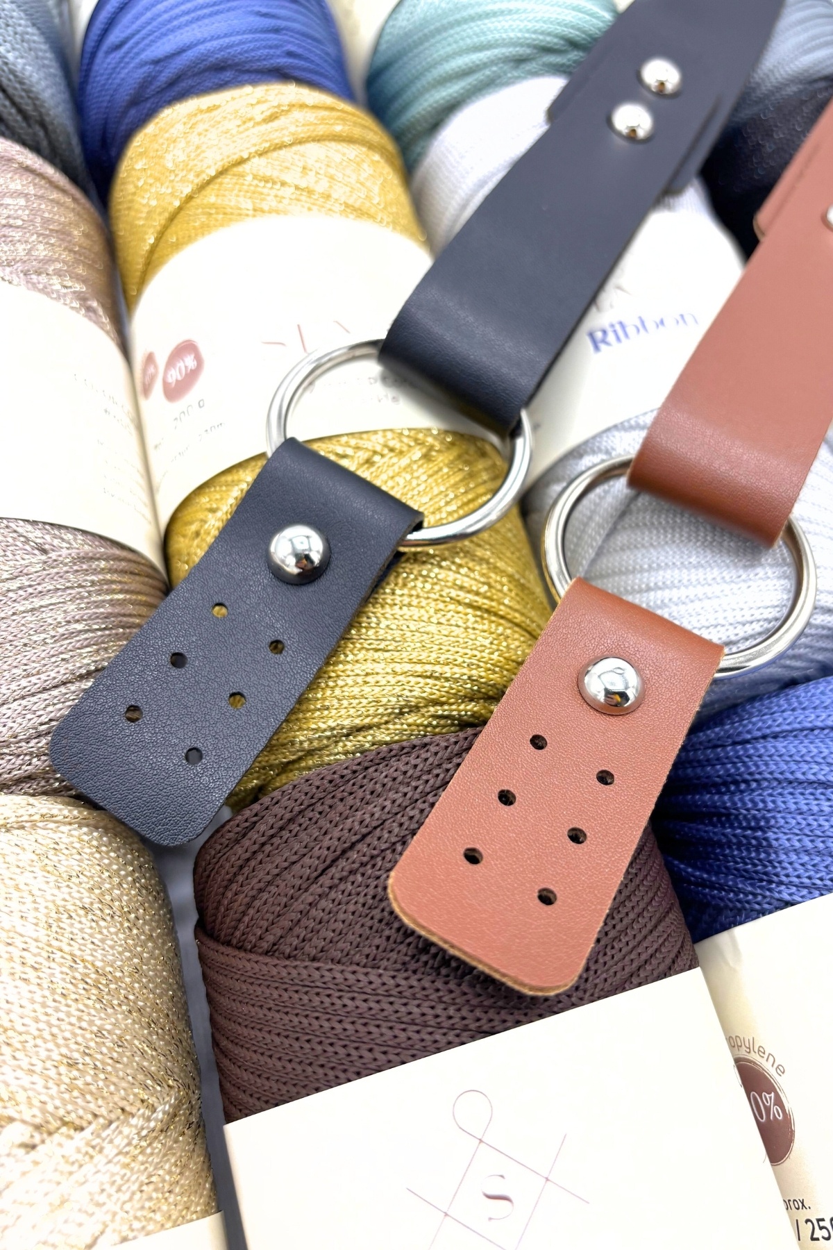 SENSY-Leather Ring Single Bag Handle 72 cm 7