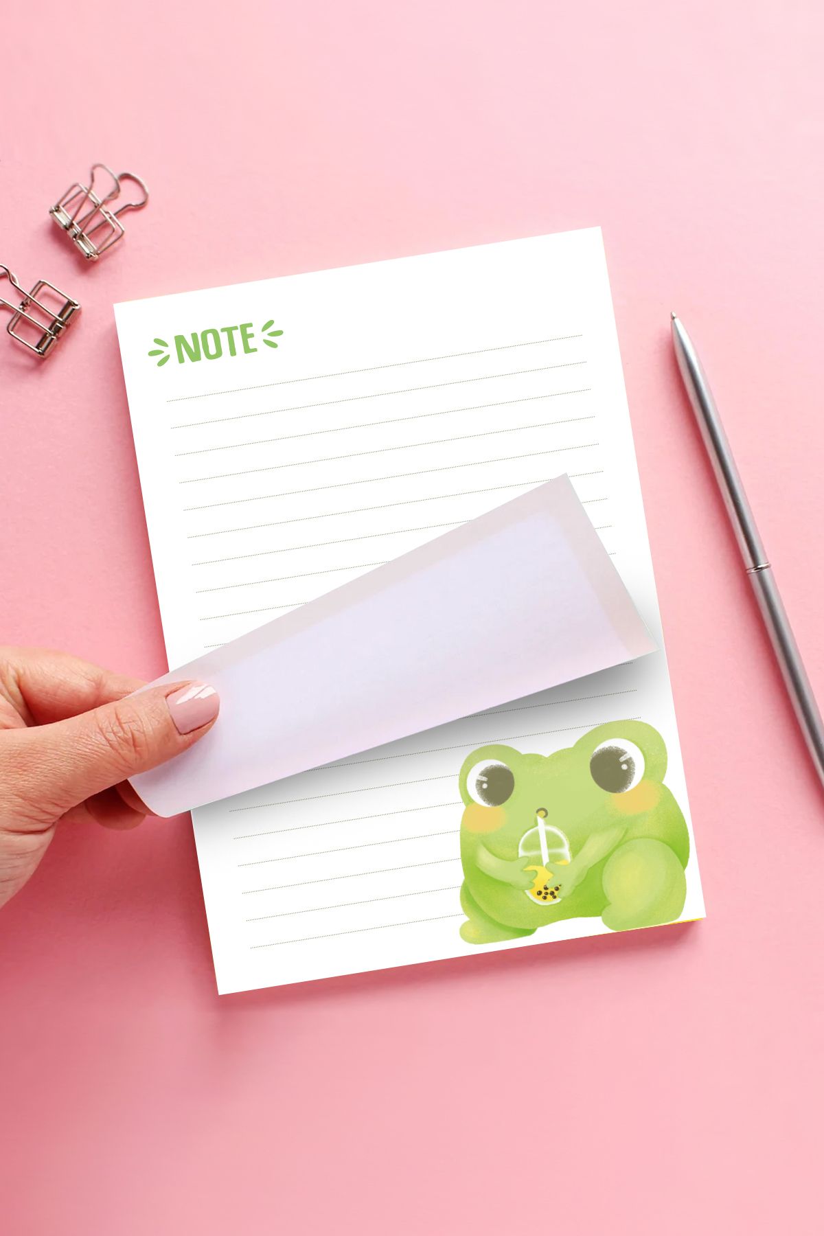 Copyder-Cute Frog Themed Memo Pad Notepad Notebook Set 50 Sheets 3