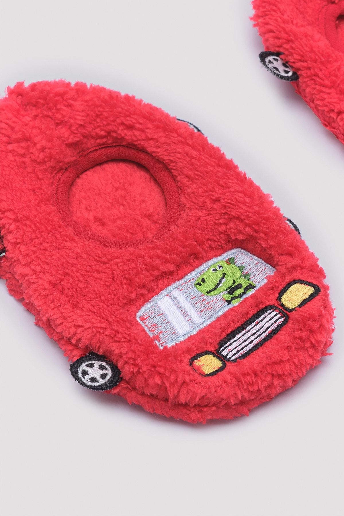 Penti-Boy's Driver Dino Patterned Red Booties 3