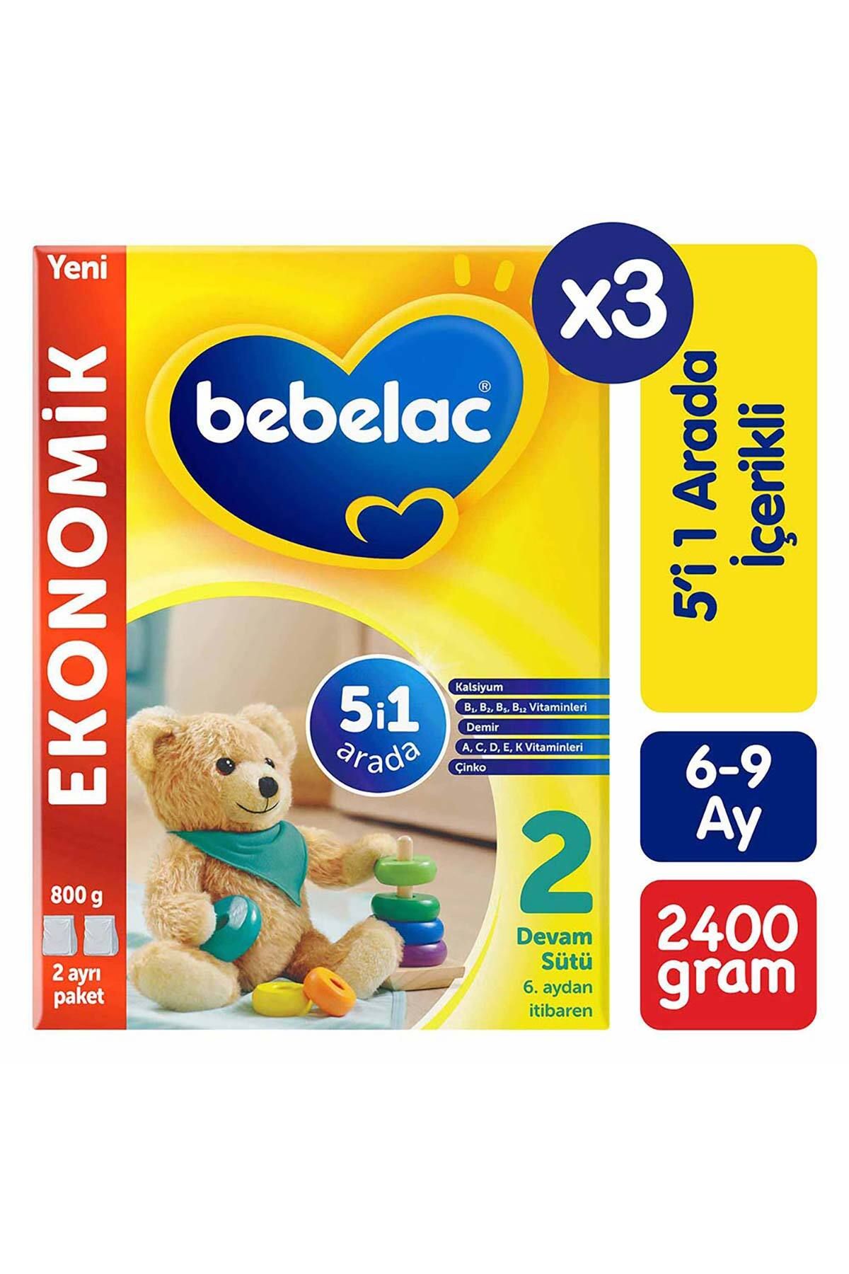 Bebelac 2 Devam Sütü 800 gr X 3 Adet