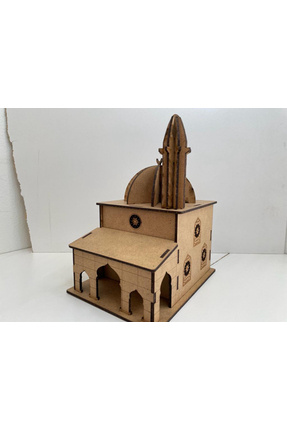 ccn design Ahşap Boyanabilir Demonte Cami Maketi İslami Eğitici Öğretici Geli...